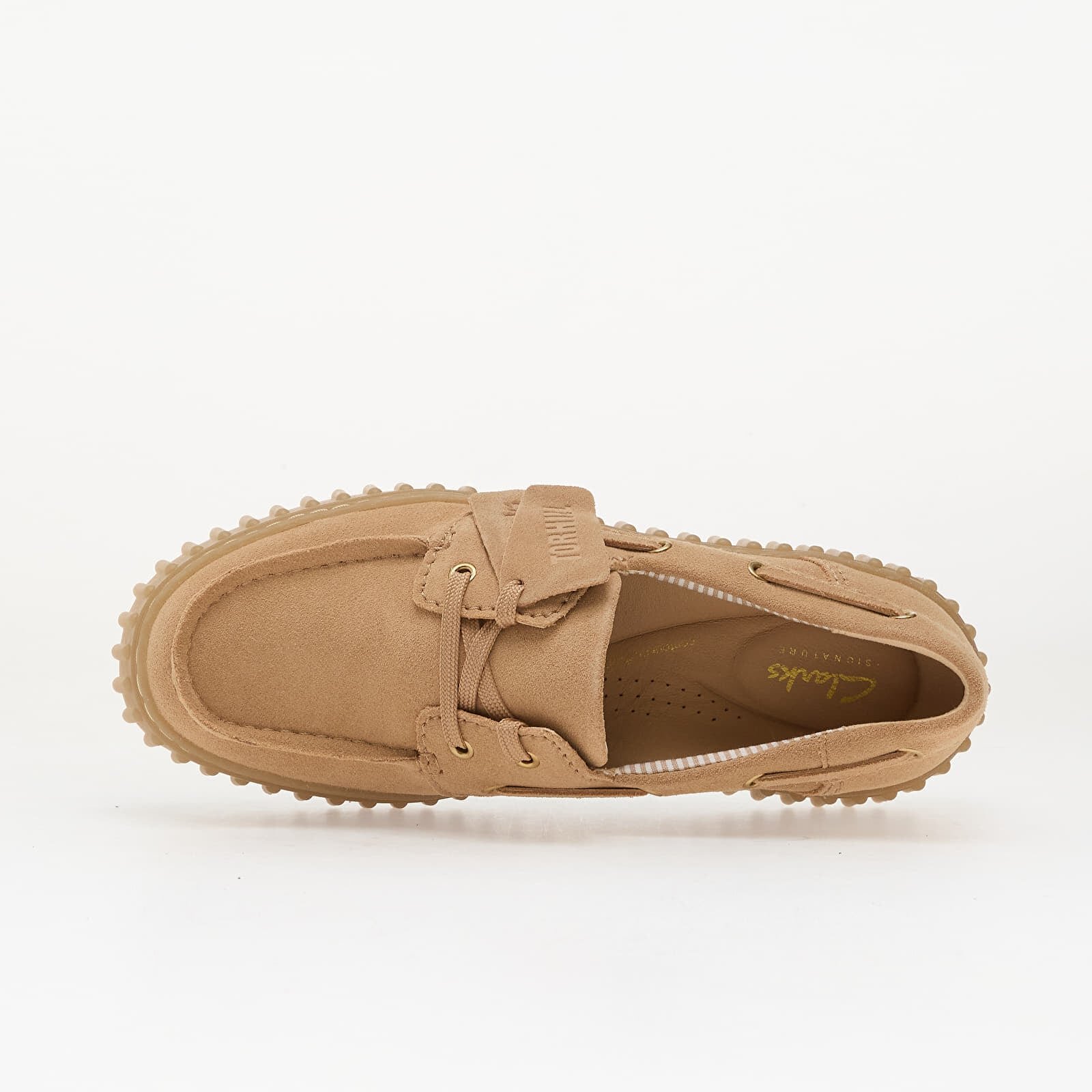 Clarks Сникърси Torhill Boat Beige Suede