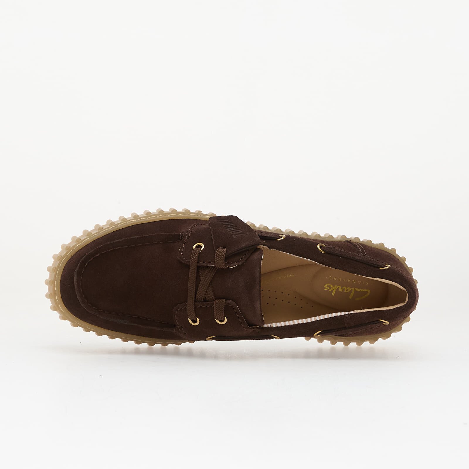 Clarks Сникърси Torhill Boat Dark Brown Suede