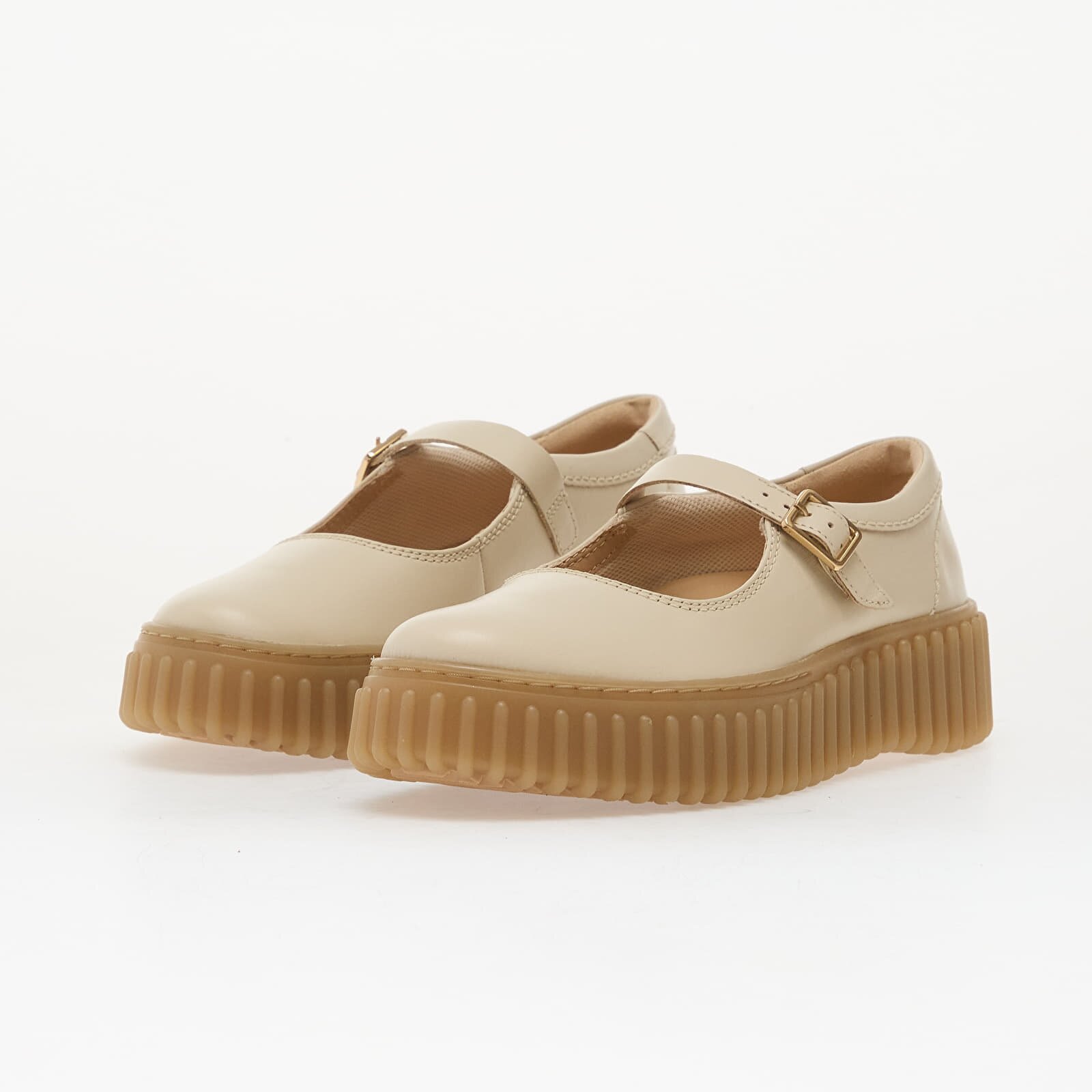 Clarks Сникърси Torhill Jane Cream Leather