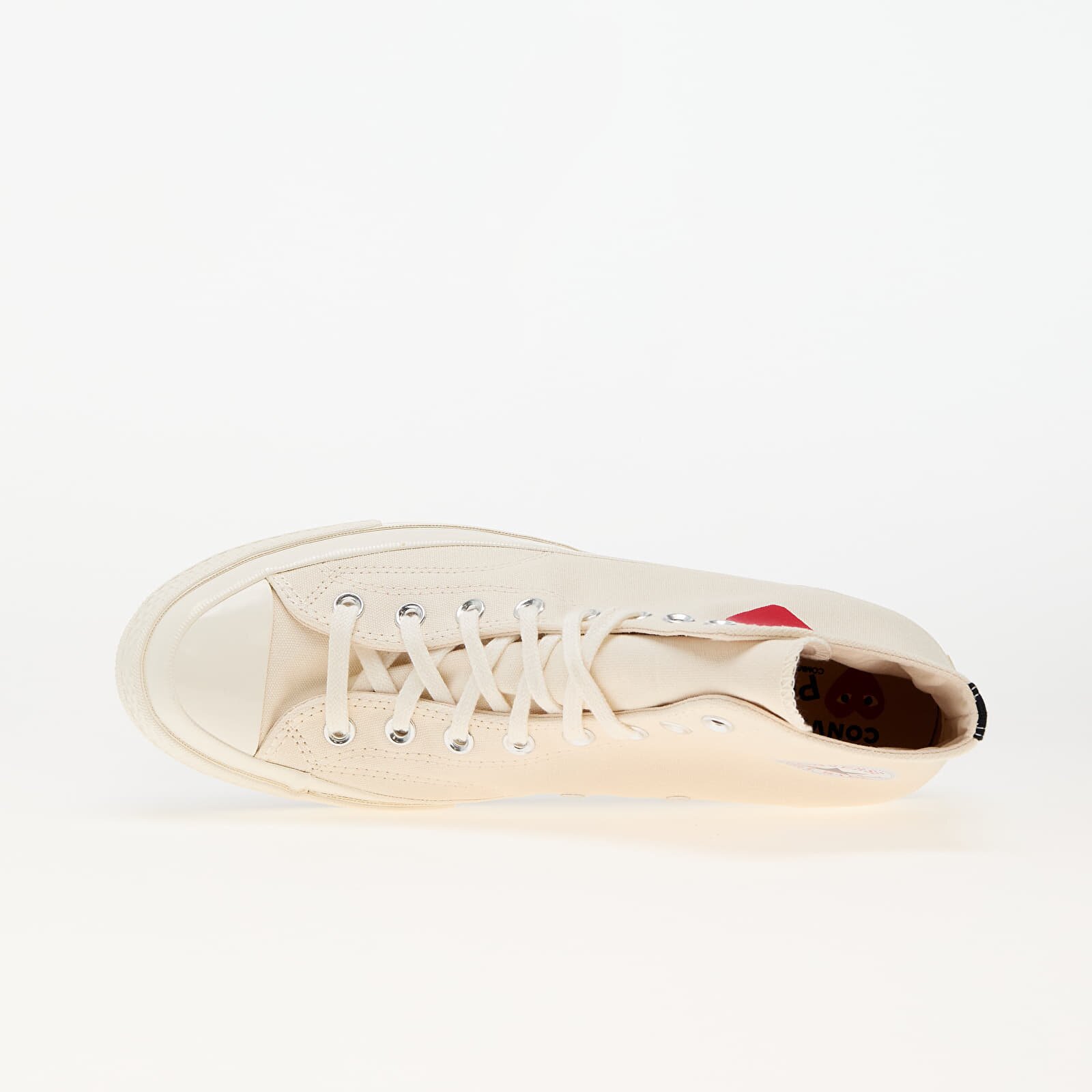 Comme des Garçons PLAY Сникърси Converse x Chuck 70 Hi Milk/ Red/ Black