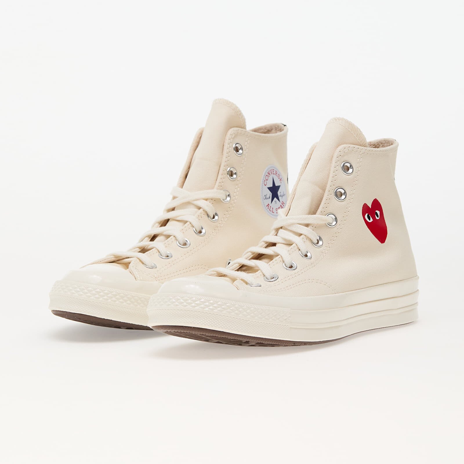 Comme des Garçons PLAY Сникърси Converse x Chuck 70 Hi Milk/ Red/ Black