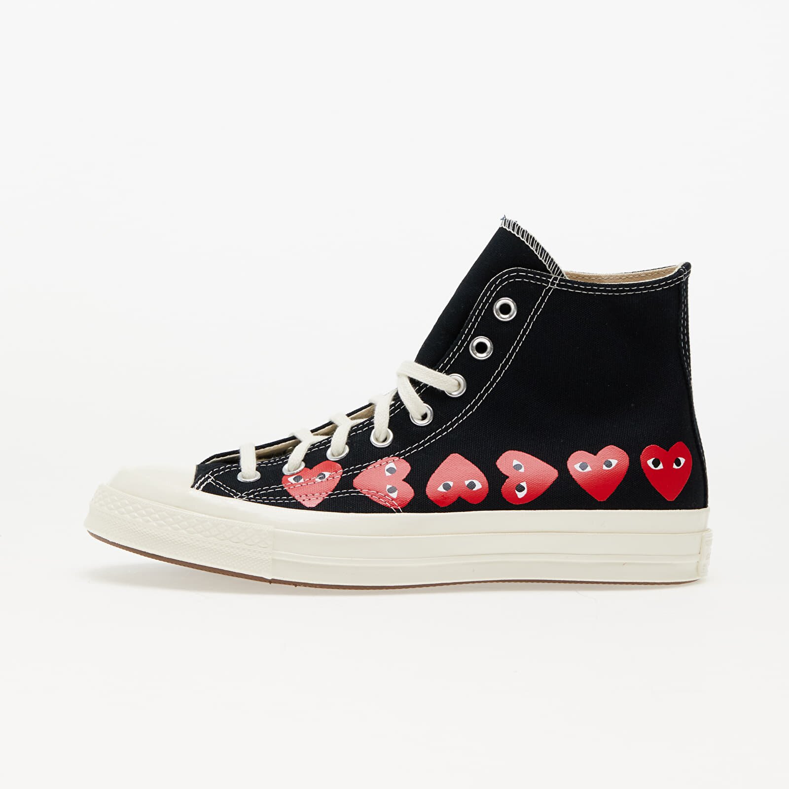 Comme des Garçons PLAY Сникърси Converse x Chuck 70 Hi Multi Heart Black/ Hi Risk Red/ Egret