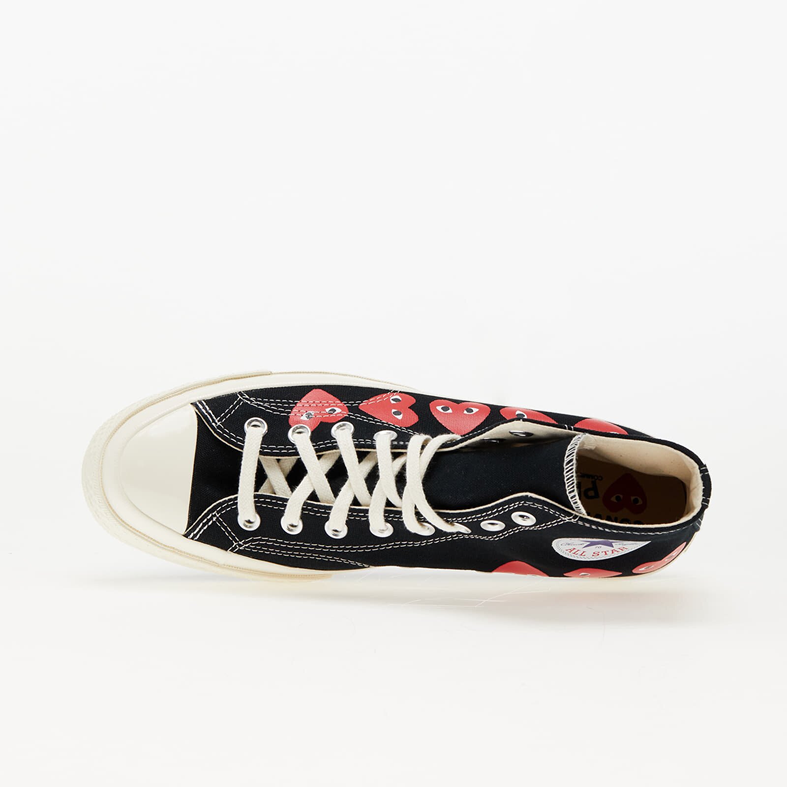 Comme des Garçons PLAY Сникърси Converse x Chuck 70 Hi Multi Heart Black/ Hi Risk Red/ Egret