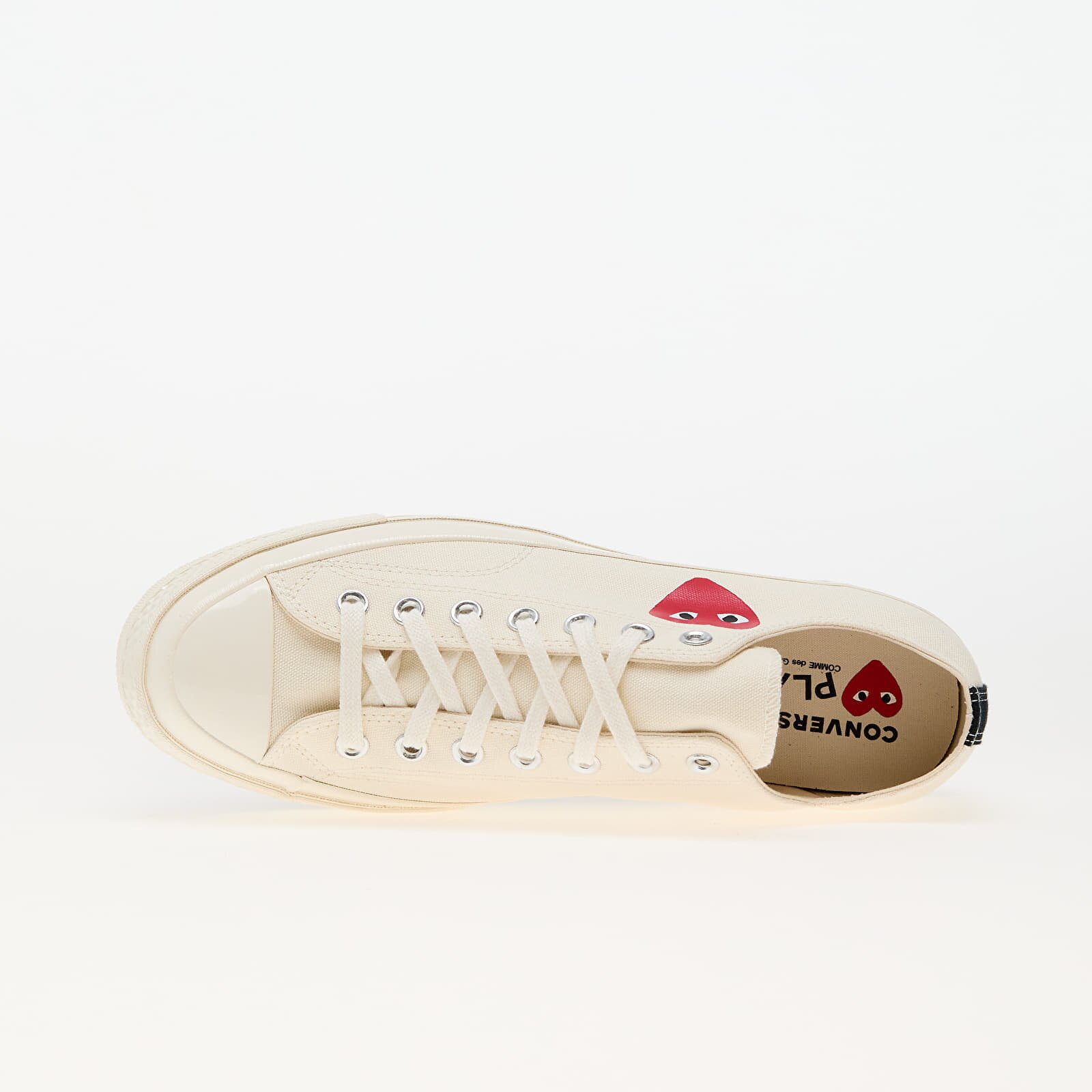 Comme des Garçons PLAY Сникърси Converse x Chuck 70 OX Milk/ Black/ Red