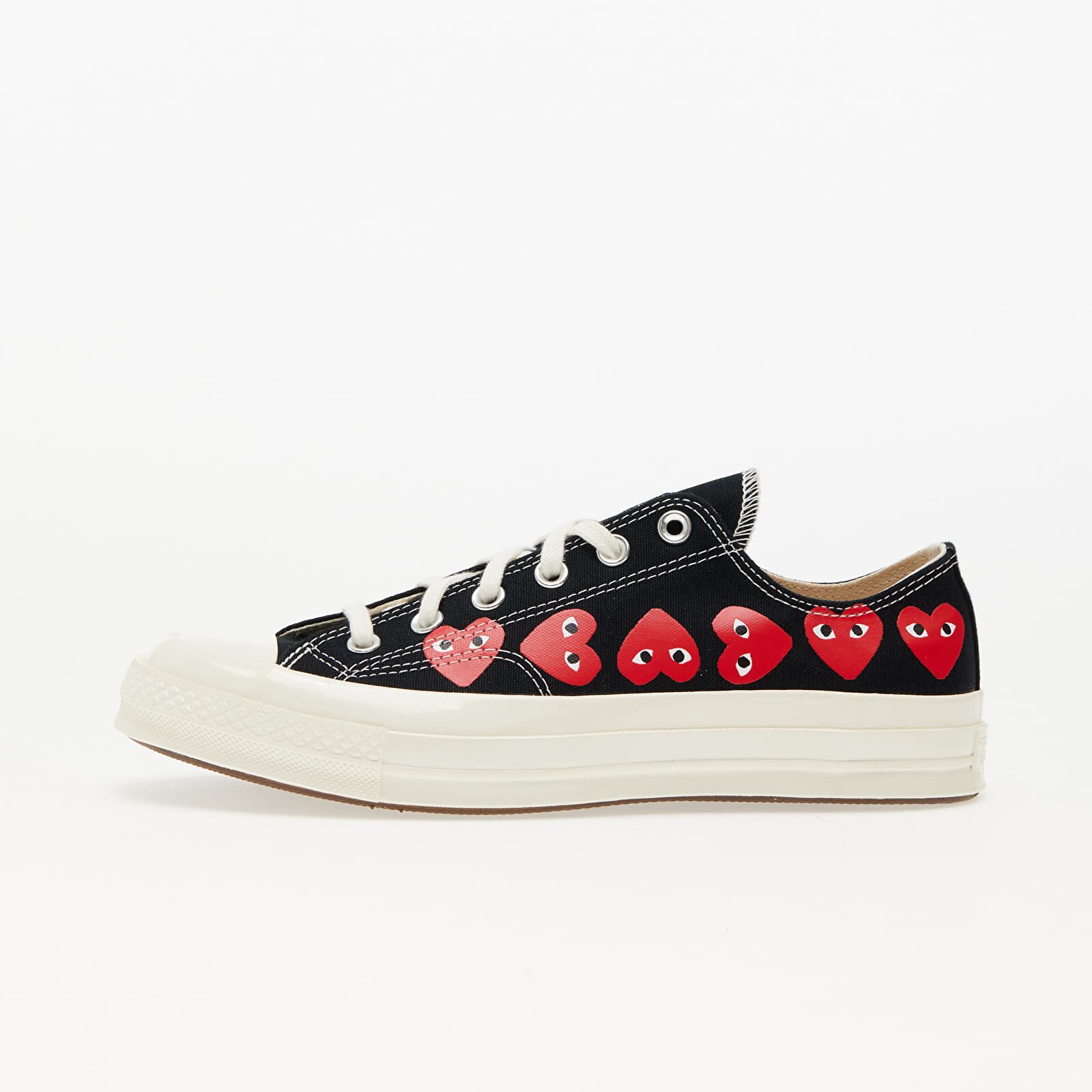 Comme des Garçons PLAY Сникърси Converse x Chuck Taylor 70 OX Multi Heart Black/ Hi Risk Red/ Egret