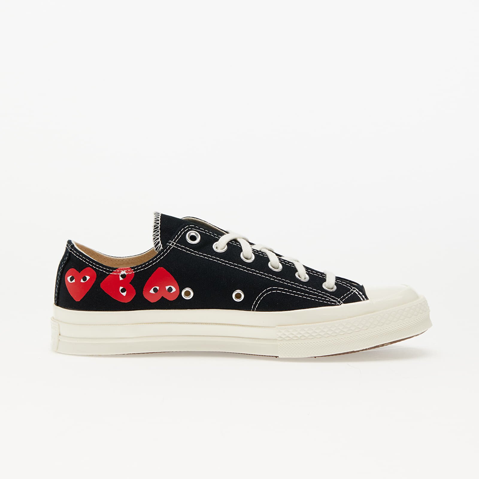 Comme des Garçons PLAY Сникърси Converse x Chuck Taylor 70 OX Multi Heart Black/ Hi Risk Red/ Egret