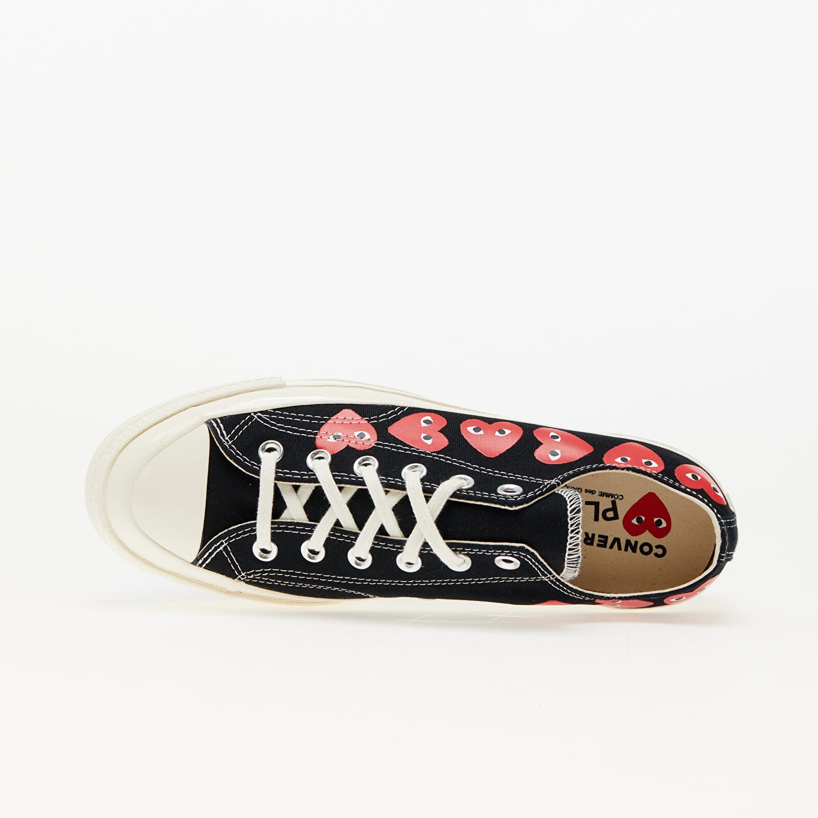 Comme des Garçons PLAY Сникърси Converse x Chuck Taylor 70 OX Multi Heart Black/ Hi Risk Red/ Egret