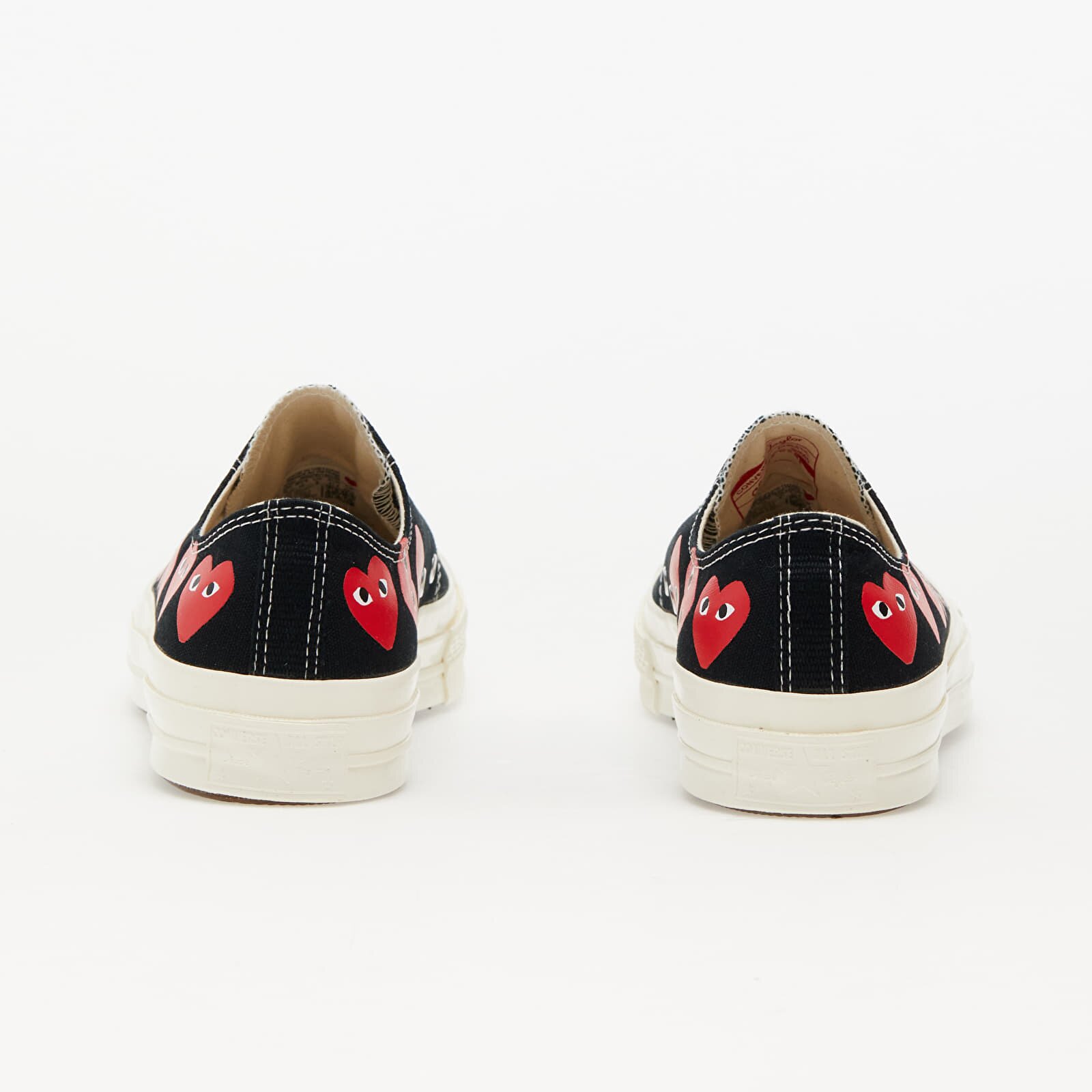 Comme des Garçons PLAY Сникърси Converse x Chuck Taylor 70 OX Multi Heart Black/ Hi Risk Red/ Egret