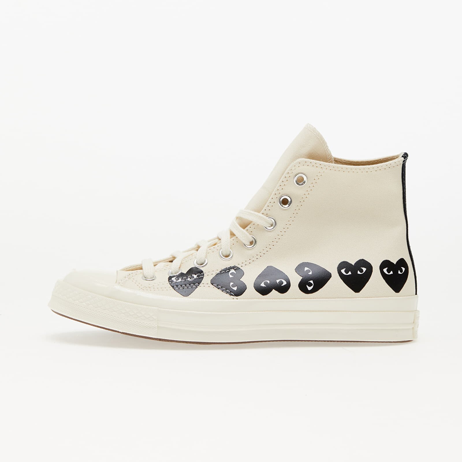 Comme des Garçons PLAY Сникърси Converse x Comme des Garcons PLAY Chuck 70 Hi Multi Heart Milk/ Black/ Egret