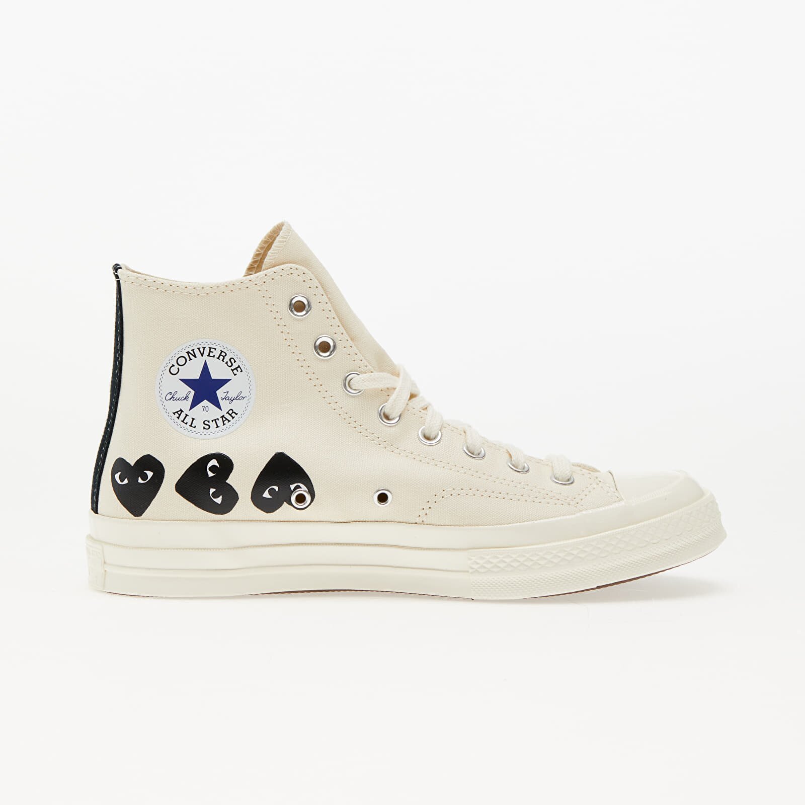 Comme des Garçons PLAY Сникърси Converse x Comme des Garcons PLAY Chuck 70 Hi Multi Heart Milk/ Black/ Egret