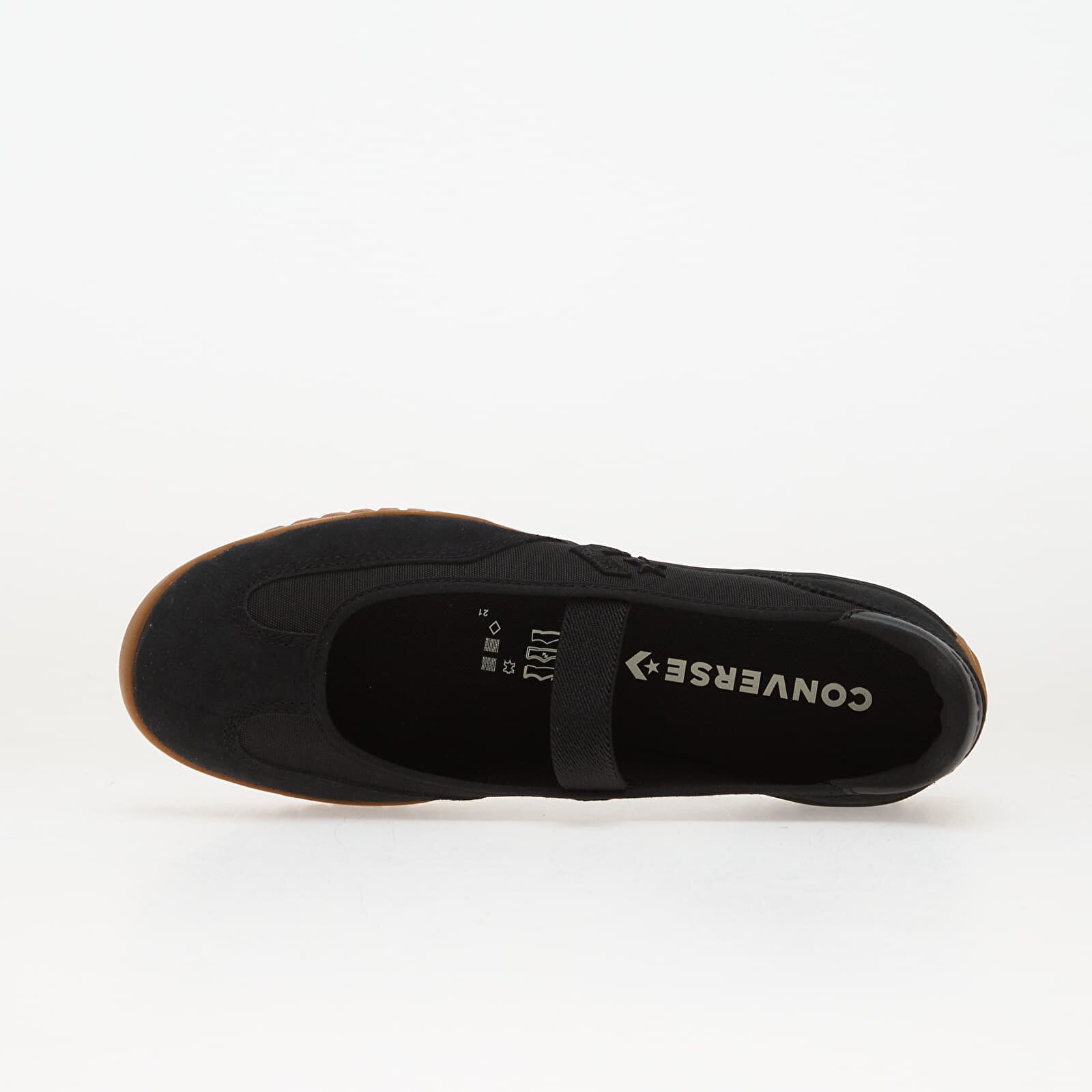 Converse Обувки Run Star Trainer Ballet Flat Black/ Black/ Gum