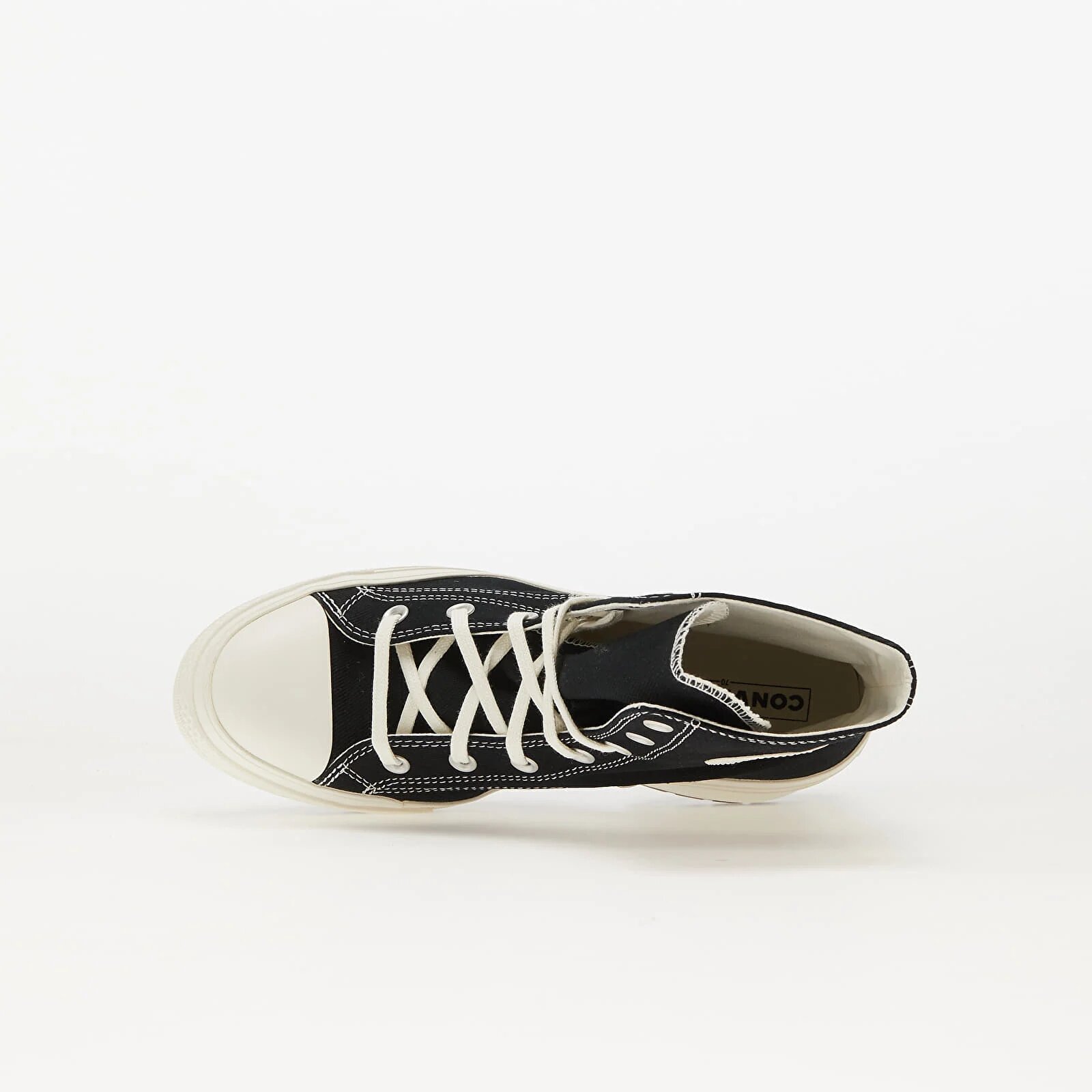 Converse Сникърси Chuck 70 De Luxe Heel Black/ Egret/ Egret