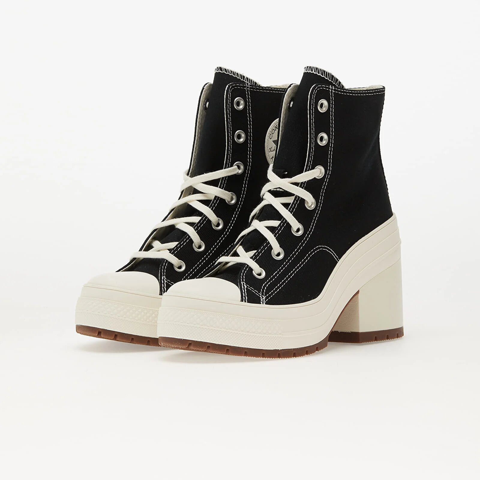 Converse Сникърси Chuck 70 De Luxe Heel Black/ Egret/ Egret