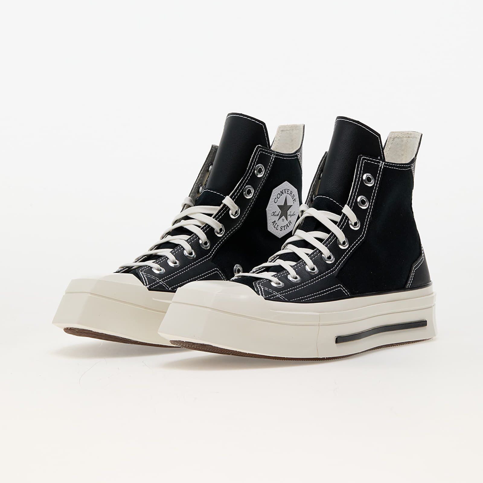 Converse Сникърси Chuck 70 De Luxe Squared Black/ Black/ Egret