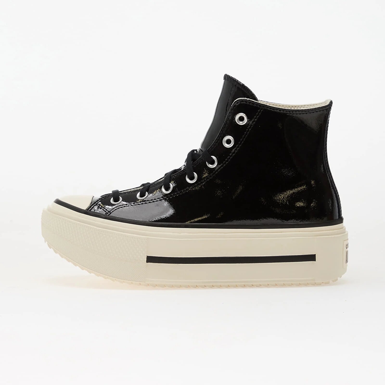 Converse Сникърси Chuck Taylor All Star Lift Double Stack Platform Patent Leather Hi Black/ Egret/ Black