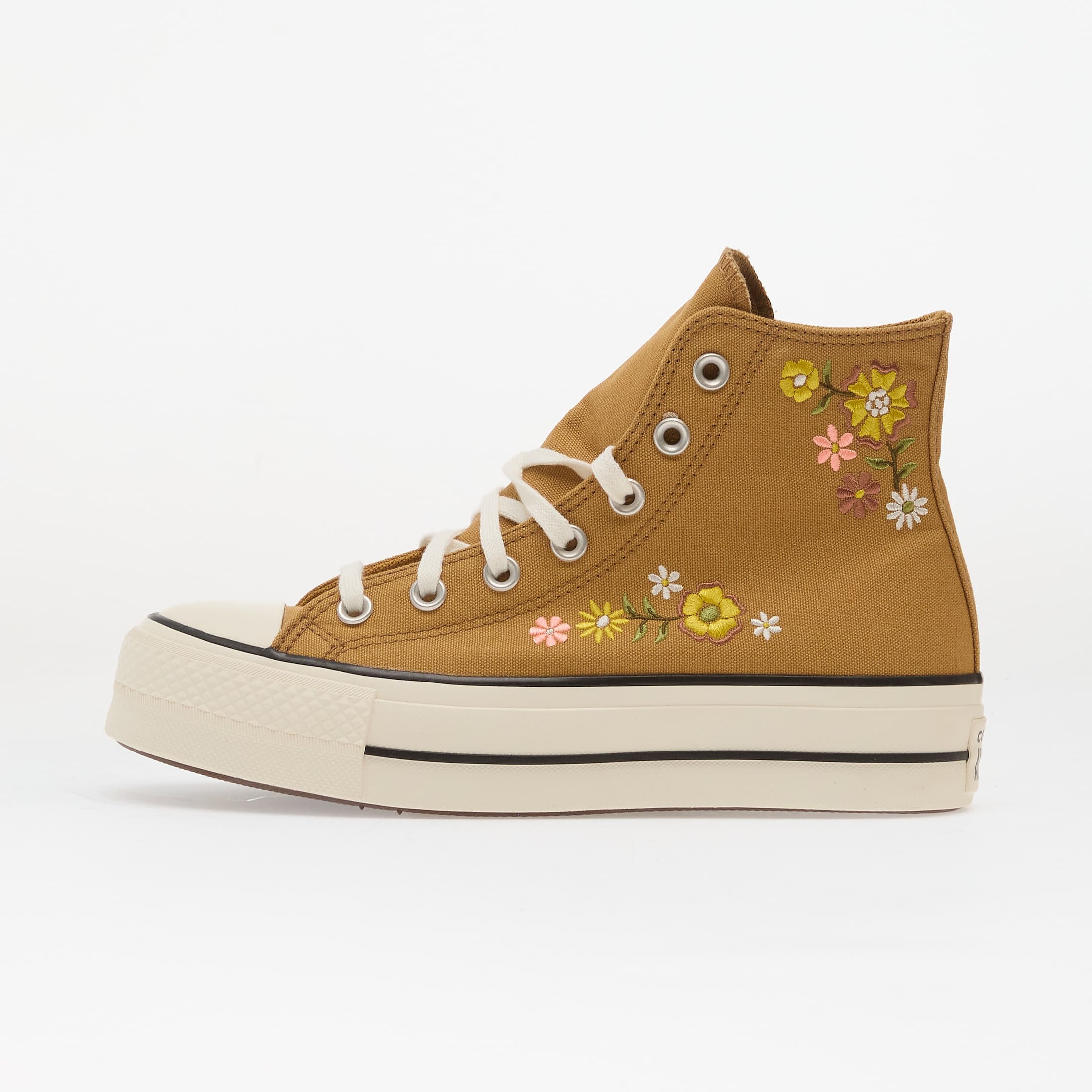 Converse Сникърси Chuck Taylor All Star Lift Embroidered Flowers - Honey Stick/ Egret