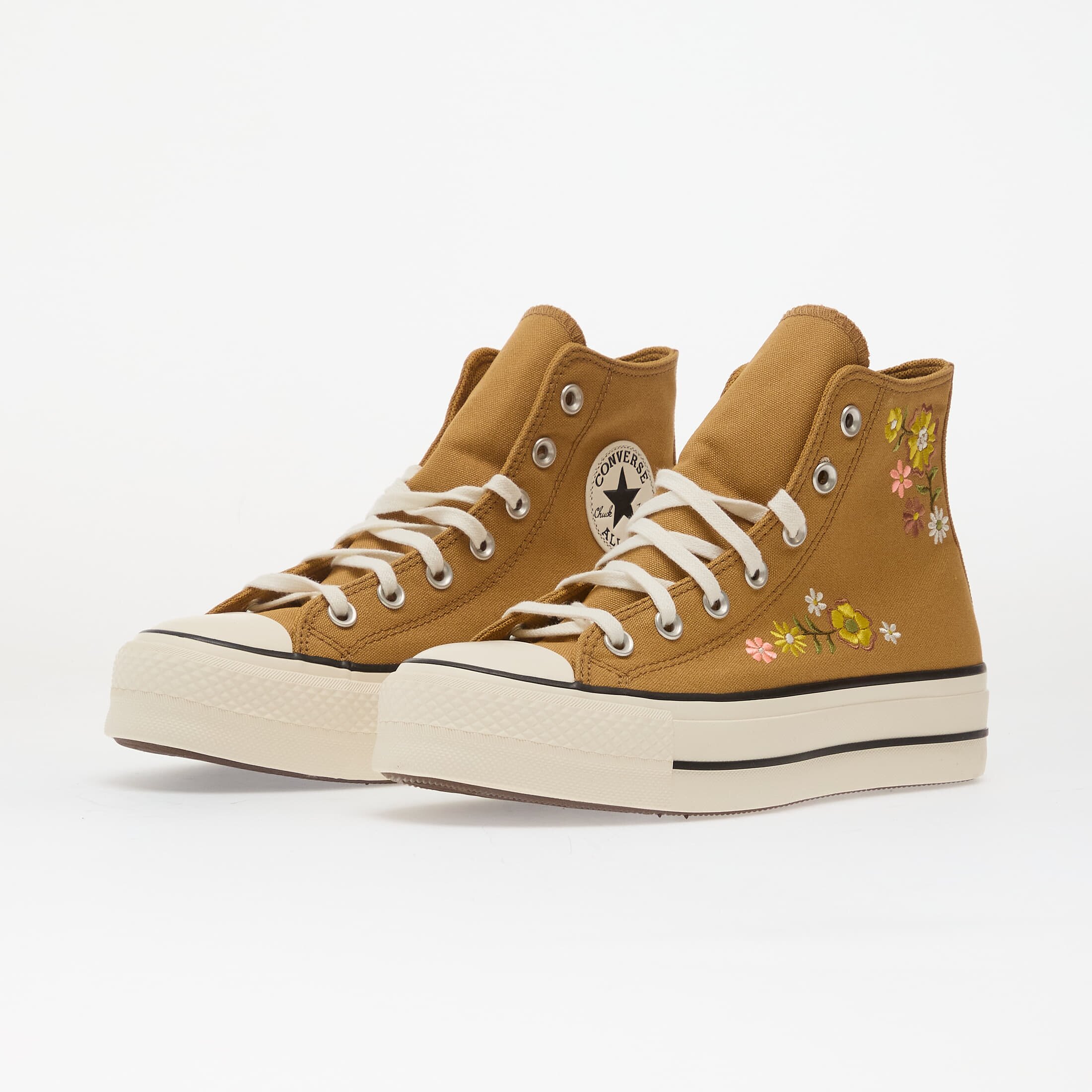 Converse Сникърси Chuck Taylor All Star Lift Embroidered Flowers - Honey Stick/ Egret