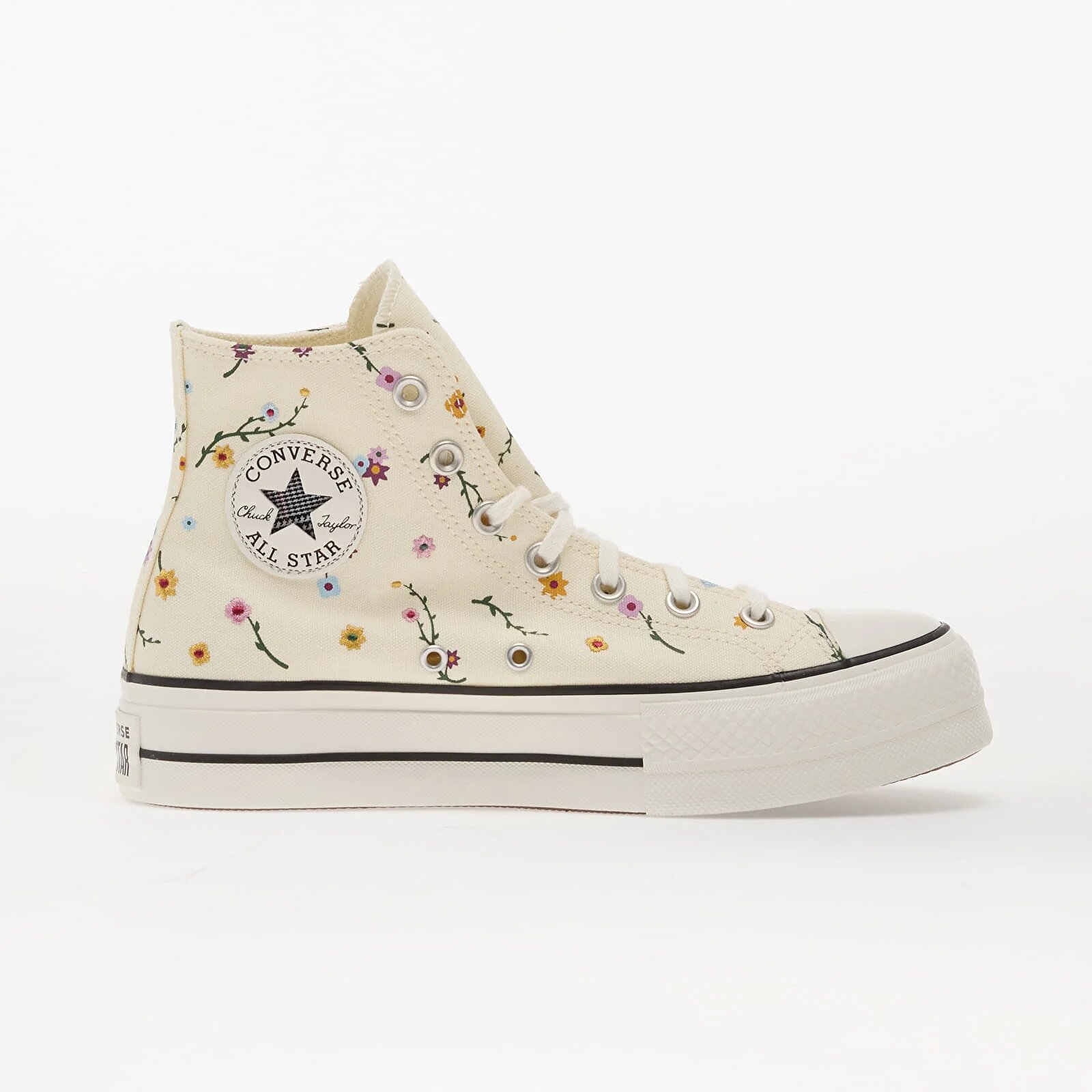 Converse Сникърси Chuck Taylor All Star Lift Platform Embroidered Blooms Hi Egret/ Vintage White/ Black