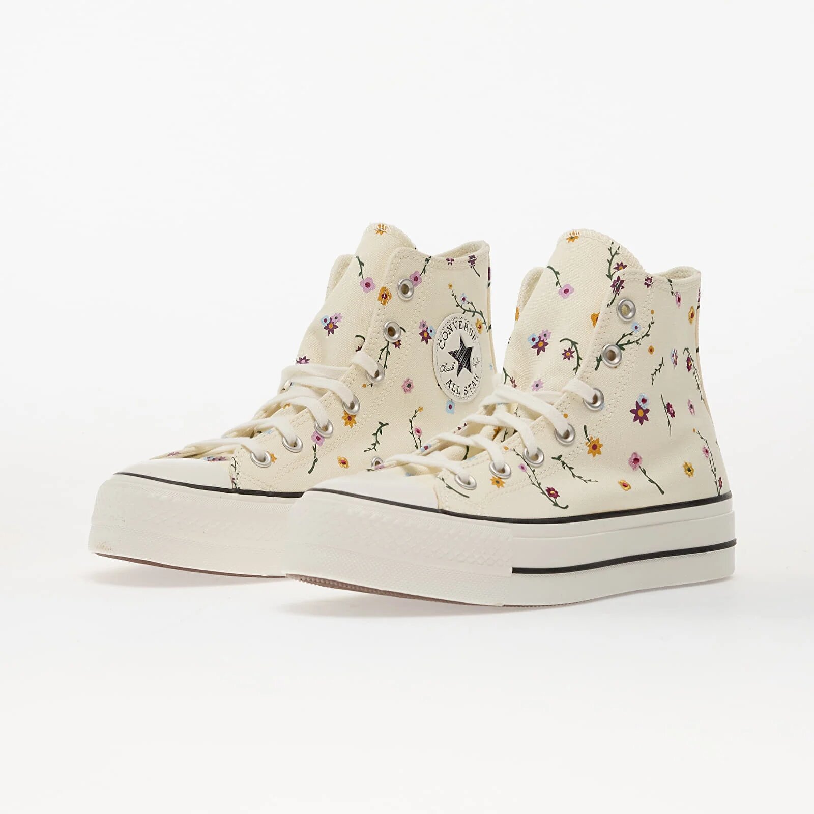 Converse Сникърси Chuck Taylor All Star Lift Platform Embroidered Blooms Hi Egret/ Vintage White/ Black