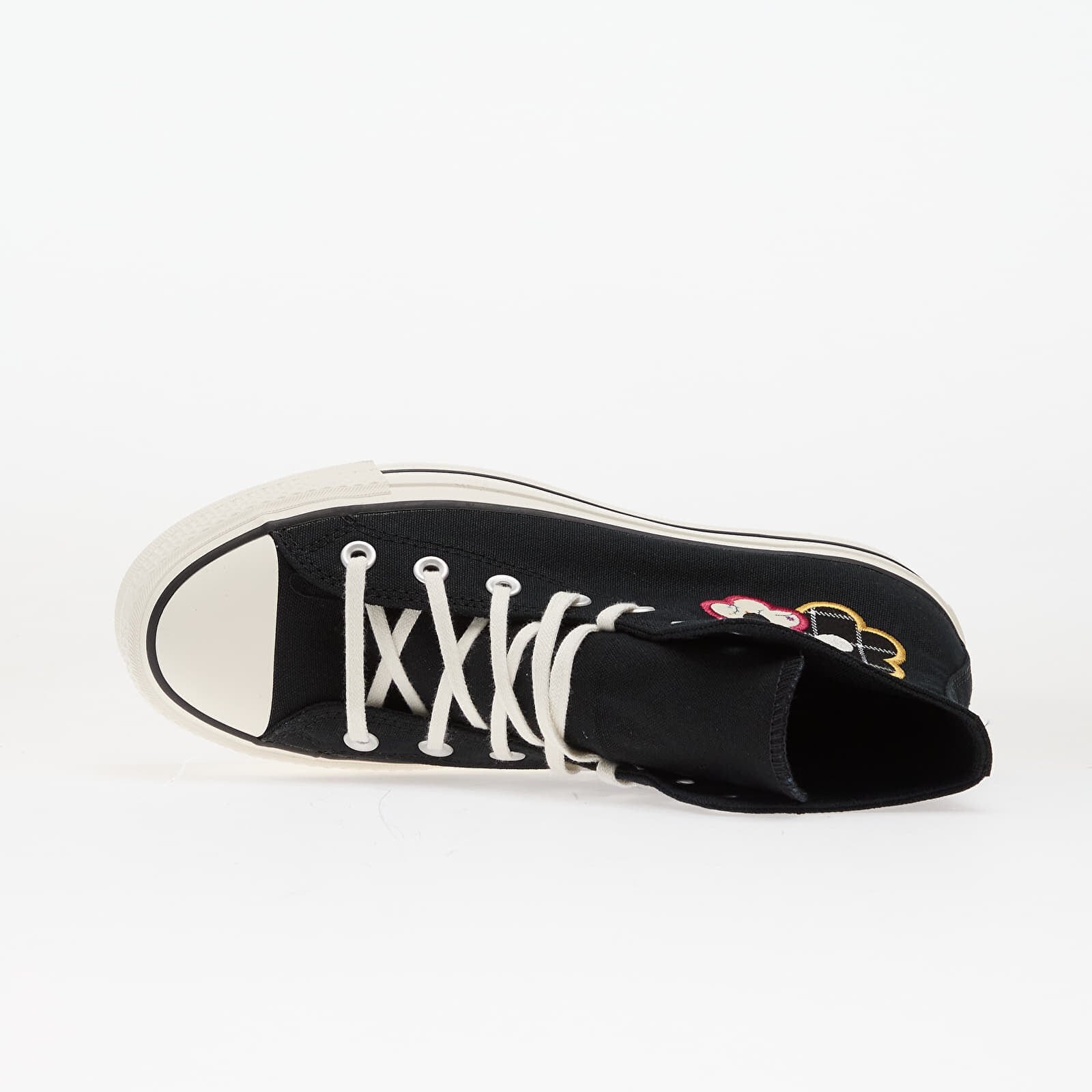Converse Сникърси Chuck Taylor All Star Lift Platform Floral Patchwork Hi Black/ White/ Sunny Angle