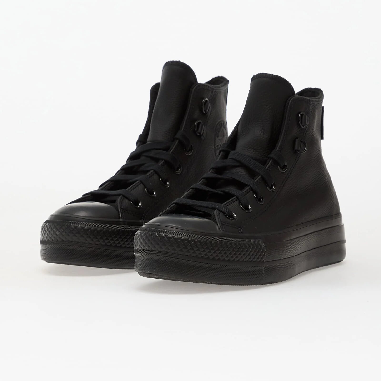 Converse Сникърси Chuck Taylor All Star Lift Platform Leather Hi Black/ Black/ Black