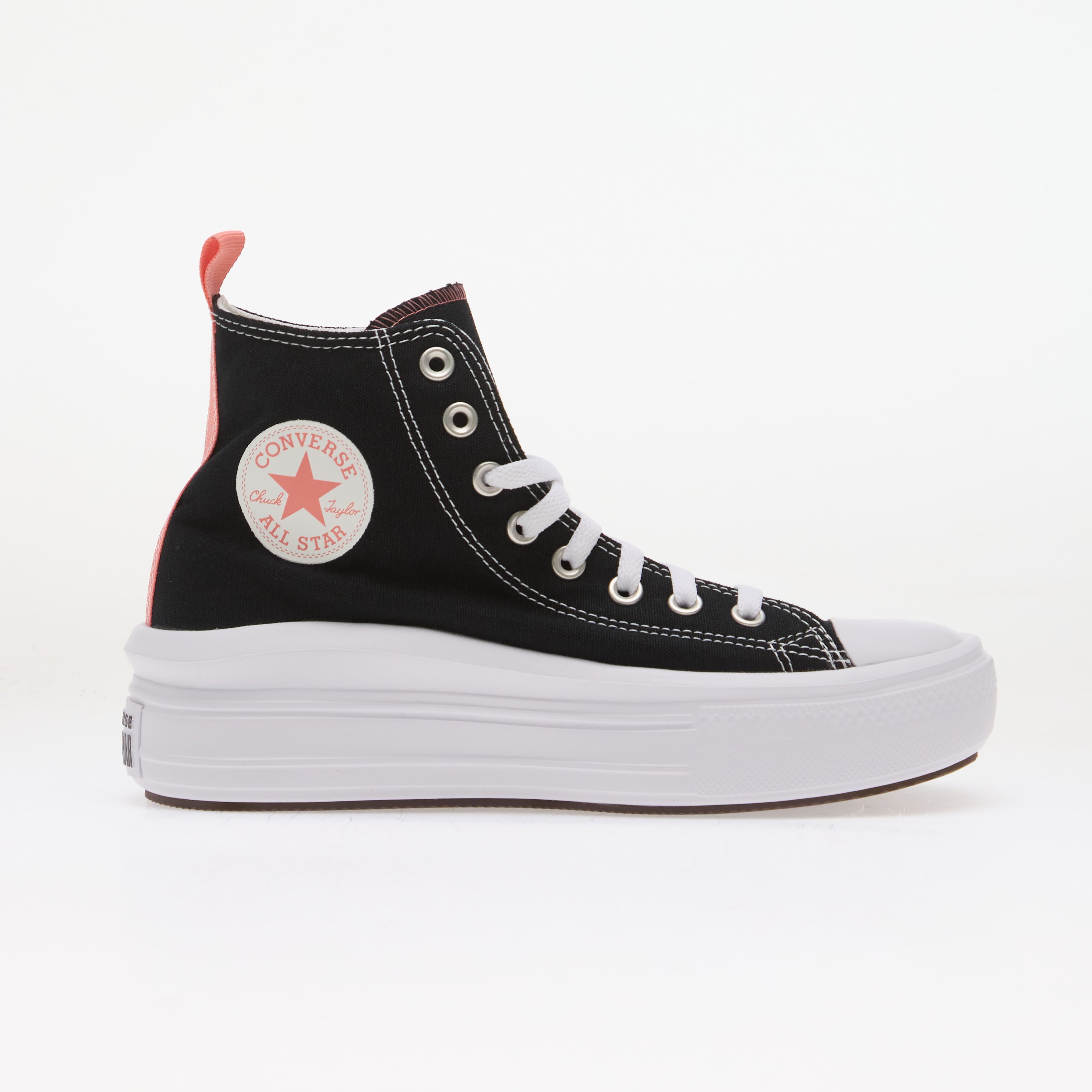 Converse Сникърси Chuck Taylor All Star Move Hi Black/ Pink Salt/ White