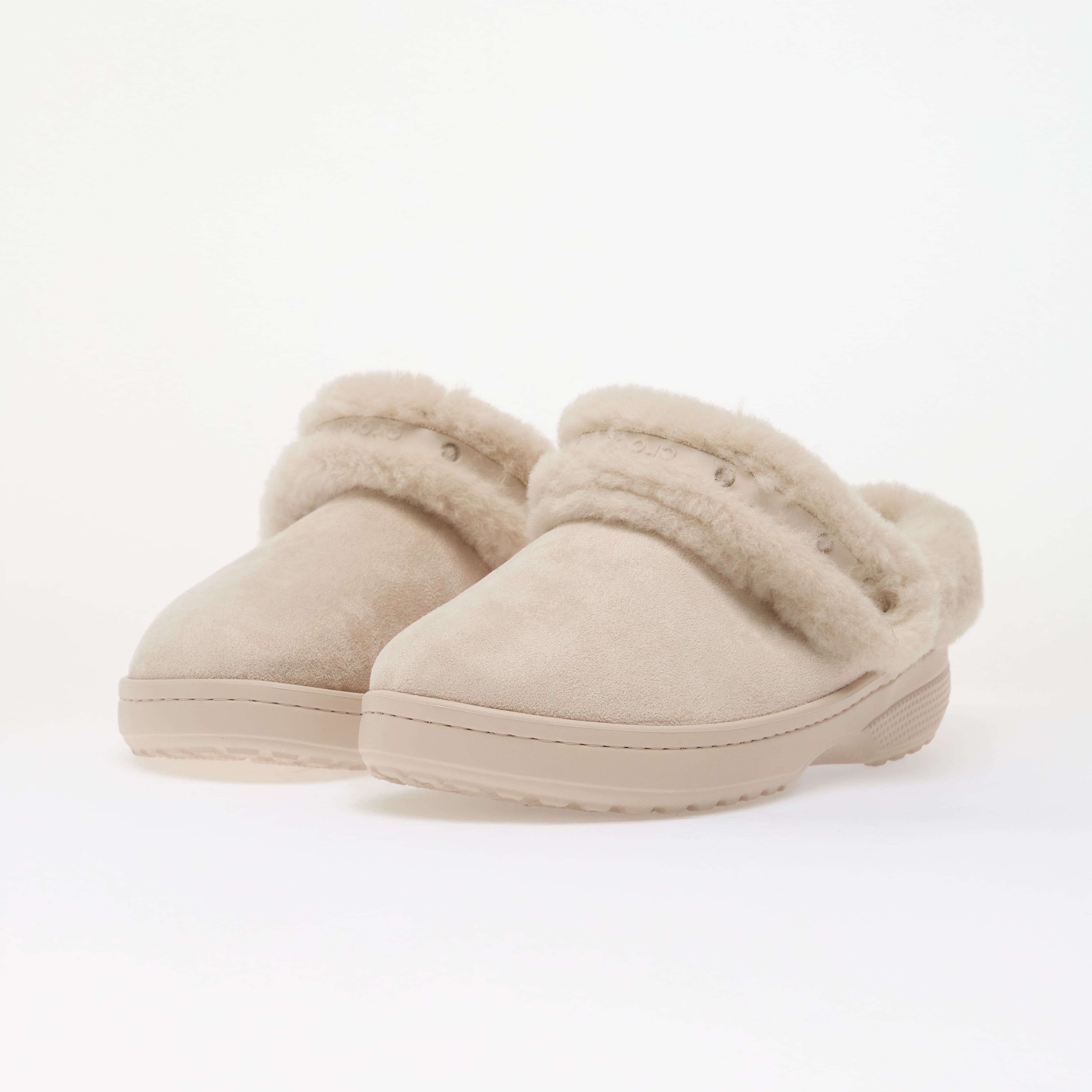 Crocs Обувки Classic Unfurgettable Vegan Suede Clog Cocoa Cream