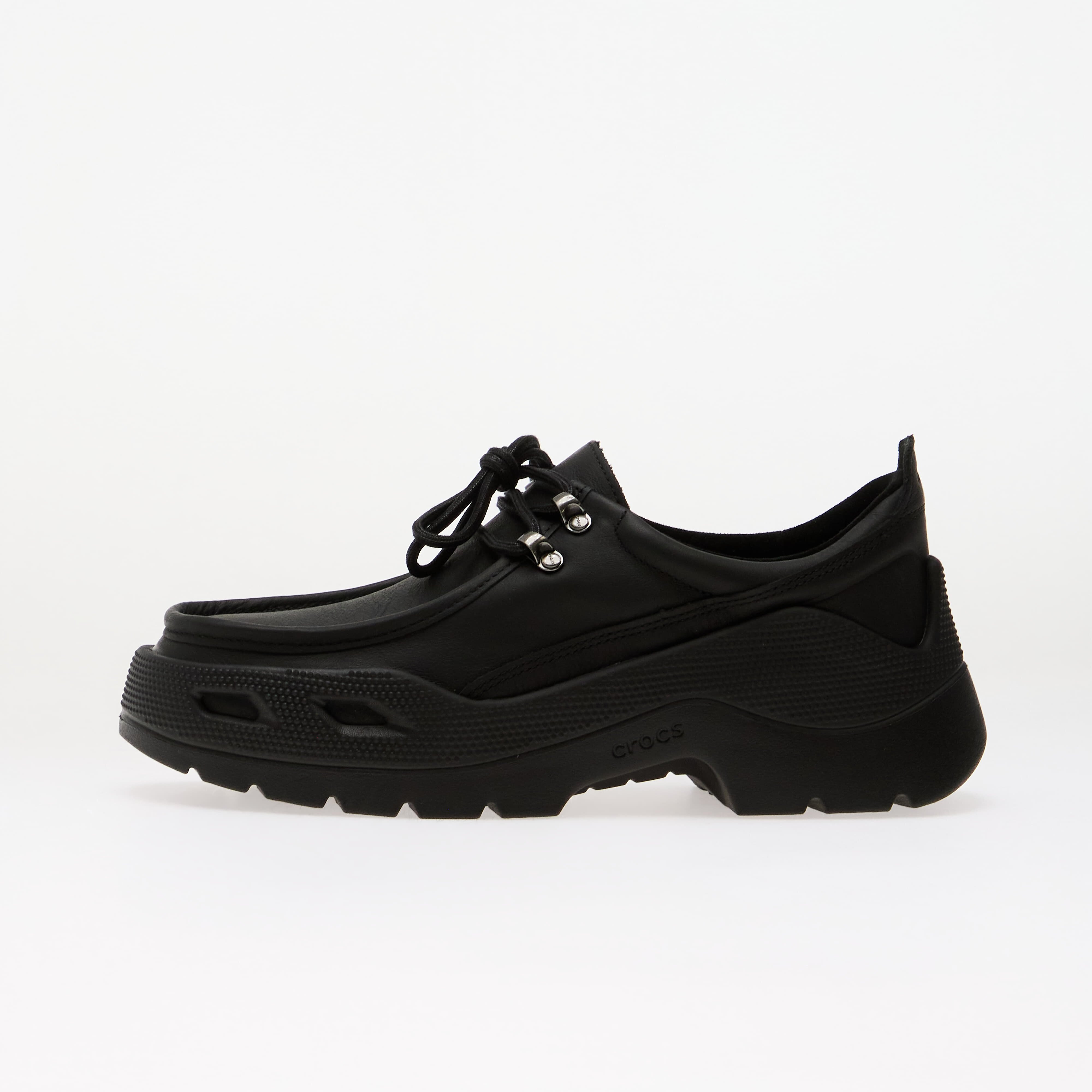 Crocs Обувки Gallery Leather Shoe Black/ Black