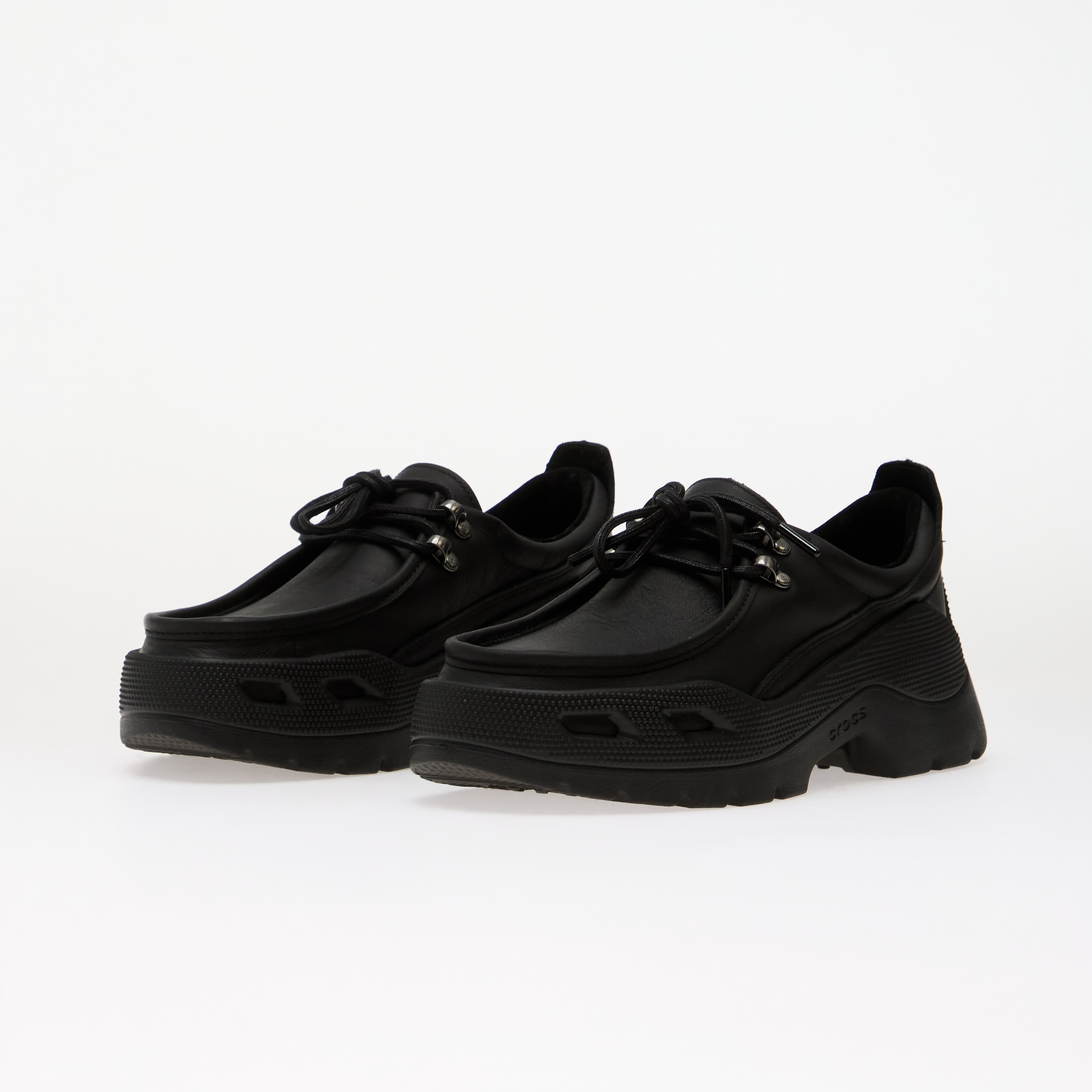 Crocs Обувки Gallery Leather Shoe Black/ Black