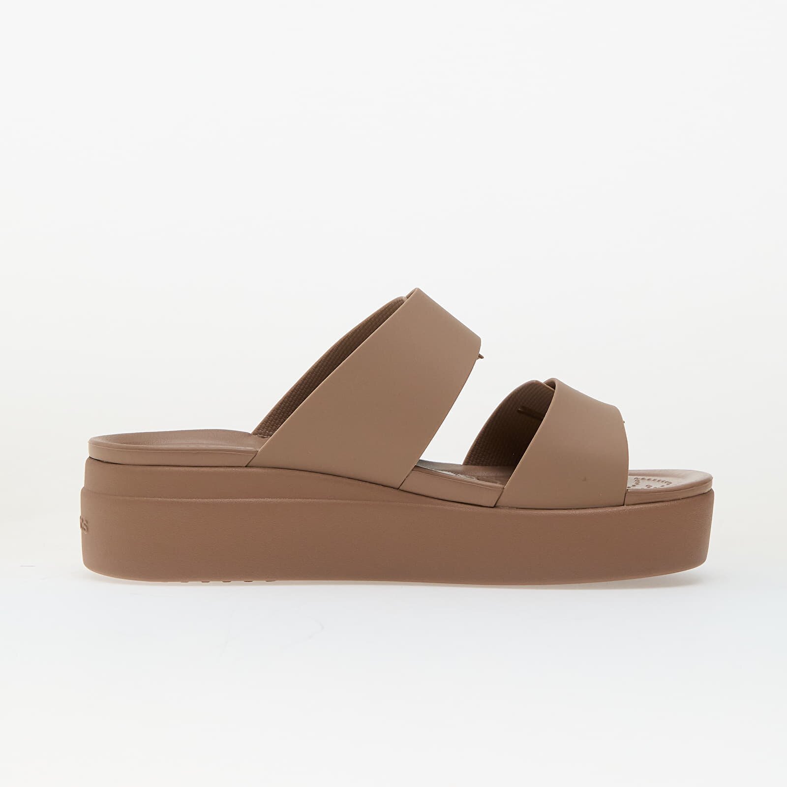 Crocs Сникърси Brooklyn Buckle Low Wedge Latte