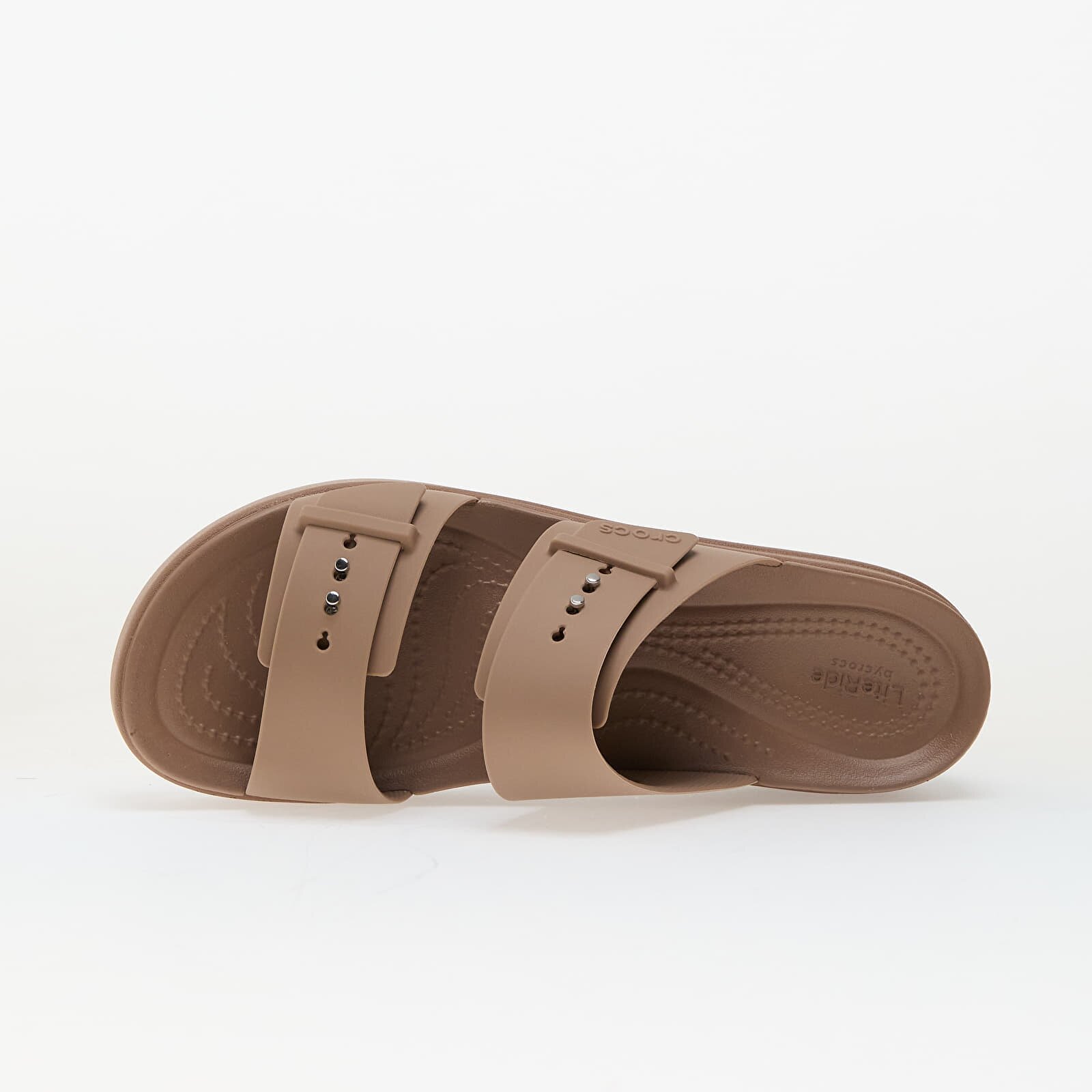 Crocs Сникърси Brooklyn Buckle Low Wedge Latte