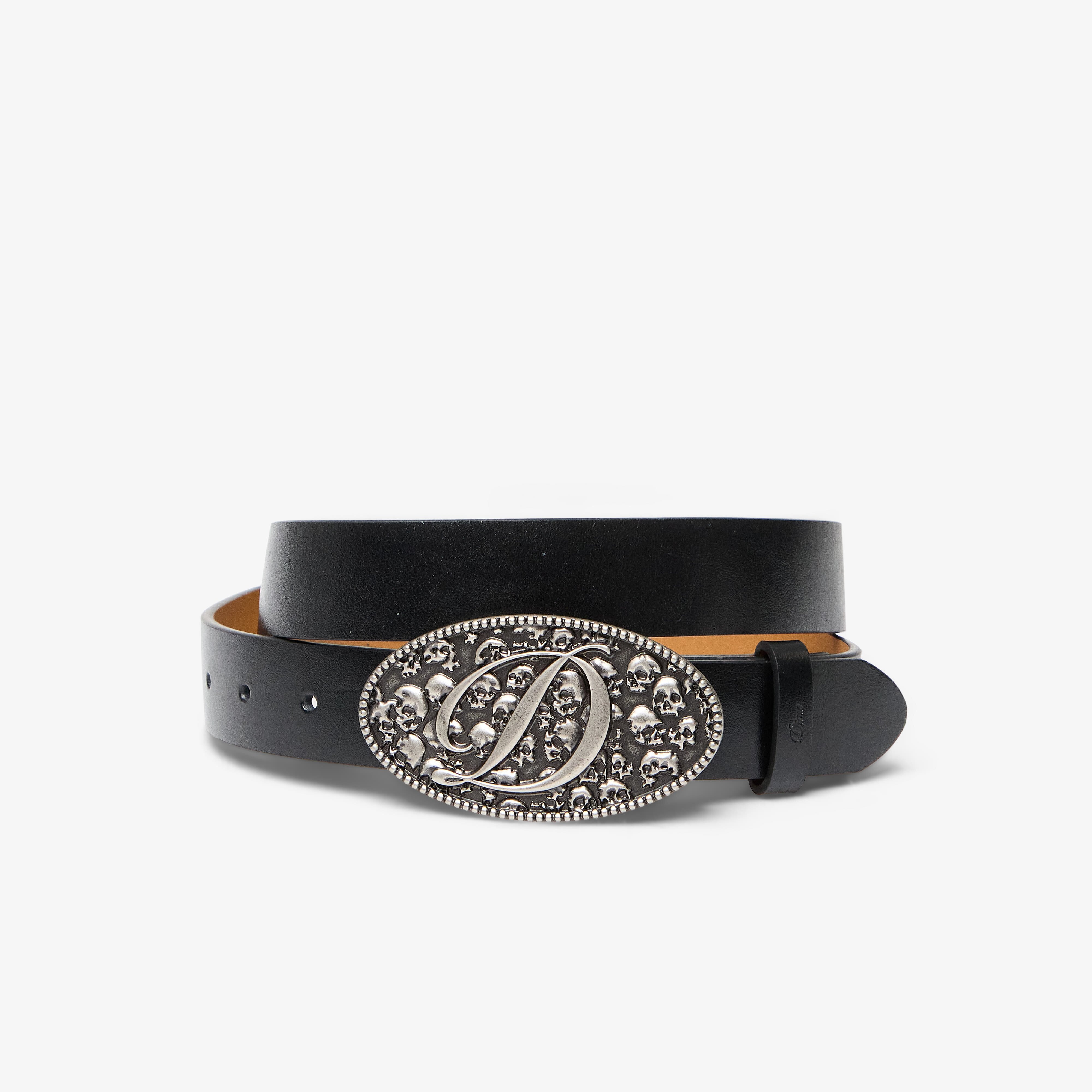 DIME Колан Skull Leather Belt Black
