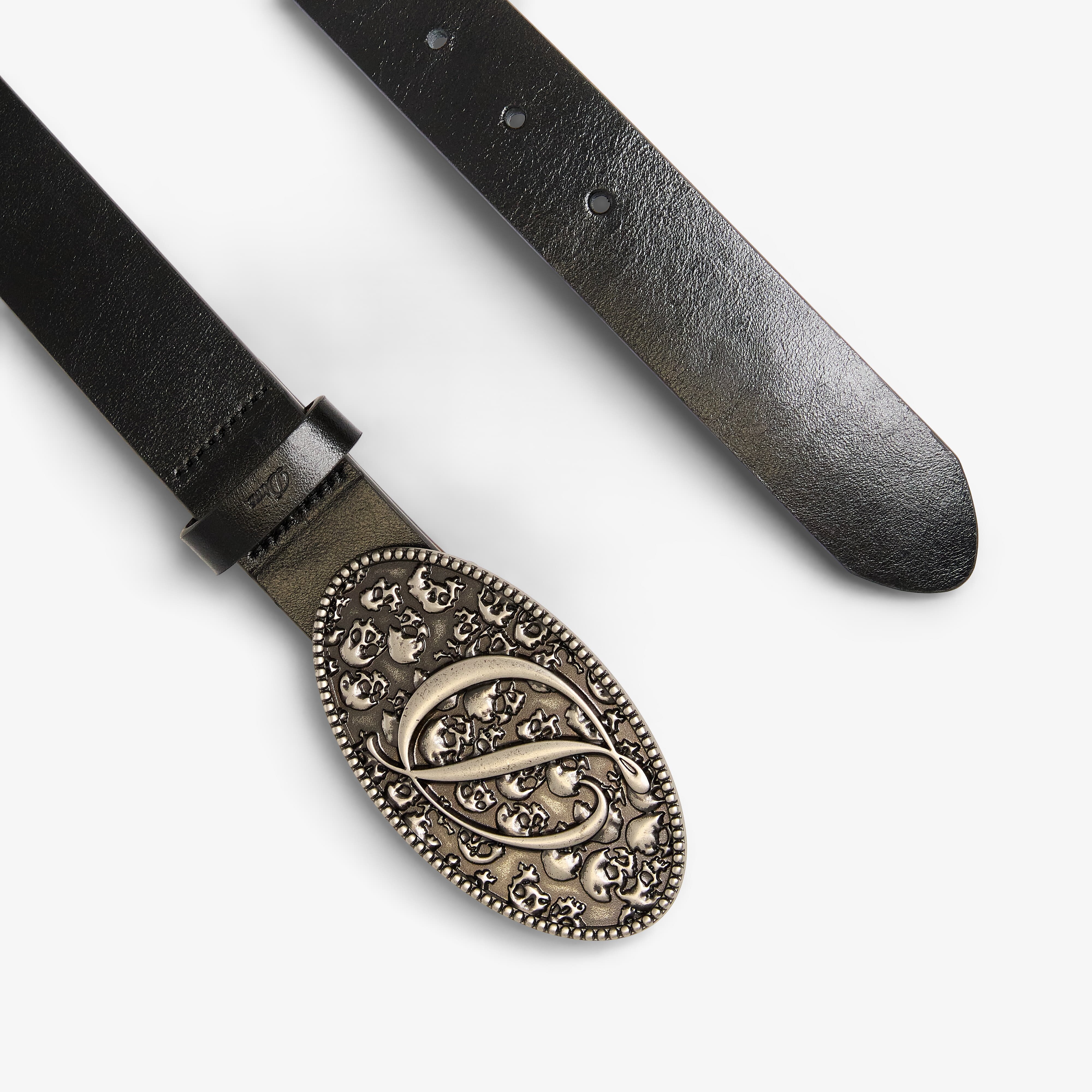 DIME Колан Skull Leather Belt Black