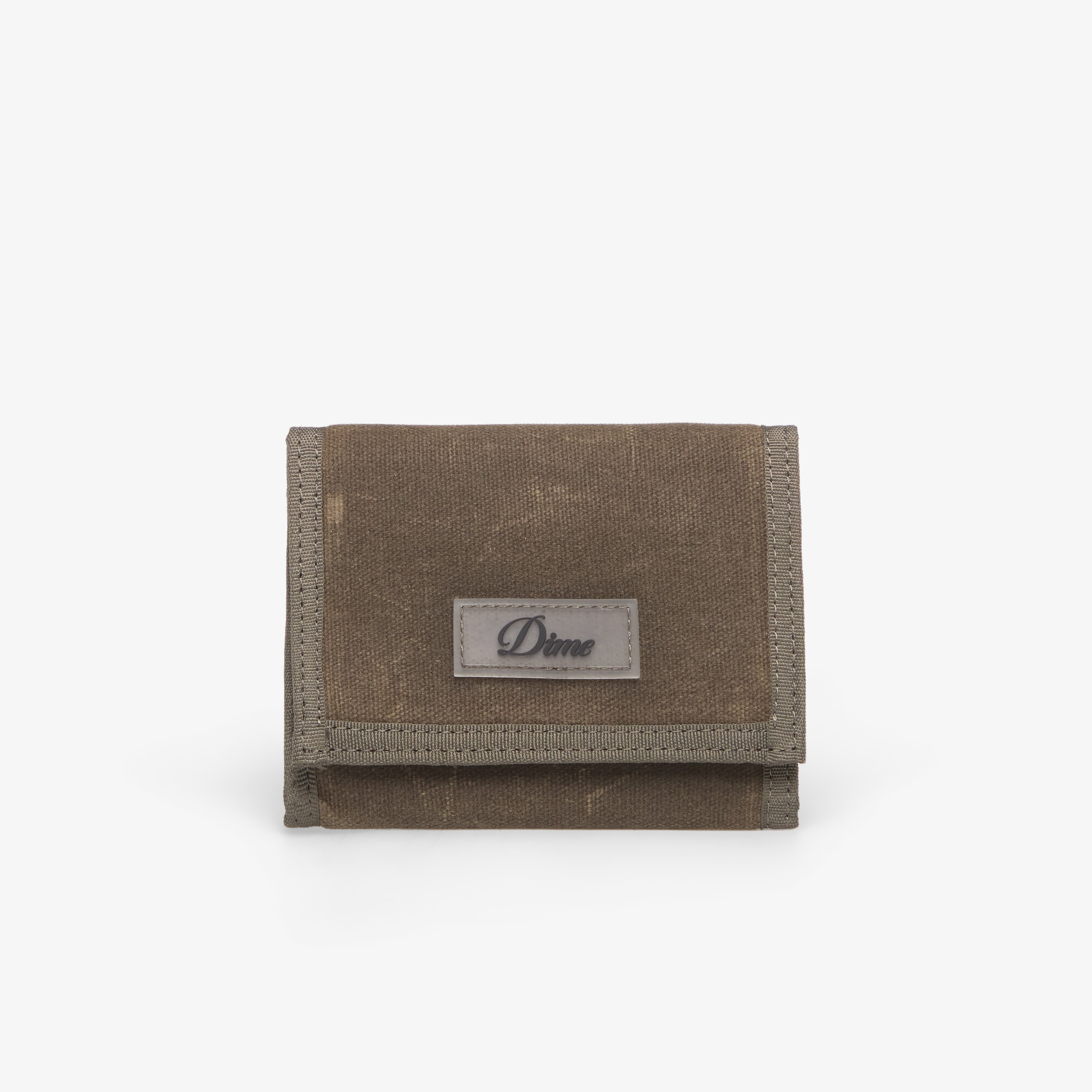 DIME Портфейл Waxed Velcro Wallet Olive