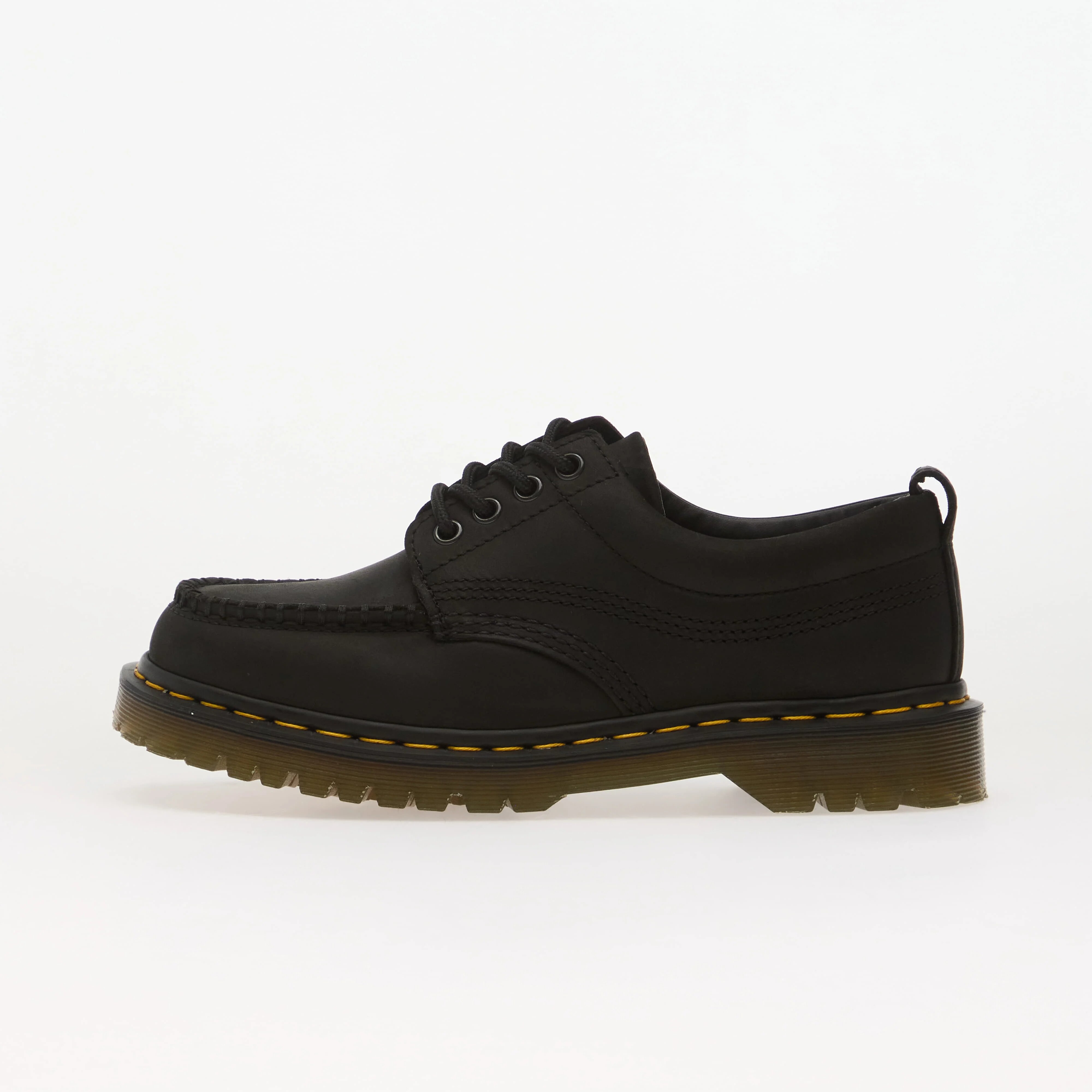 Dr. Martens Сникърси Lowell 4 Eye Moc Toe Black Crazy Horse