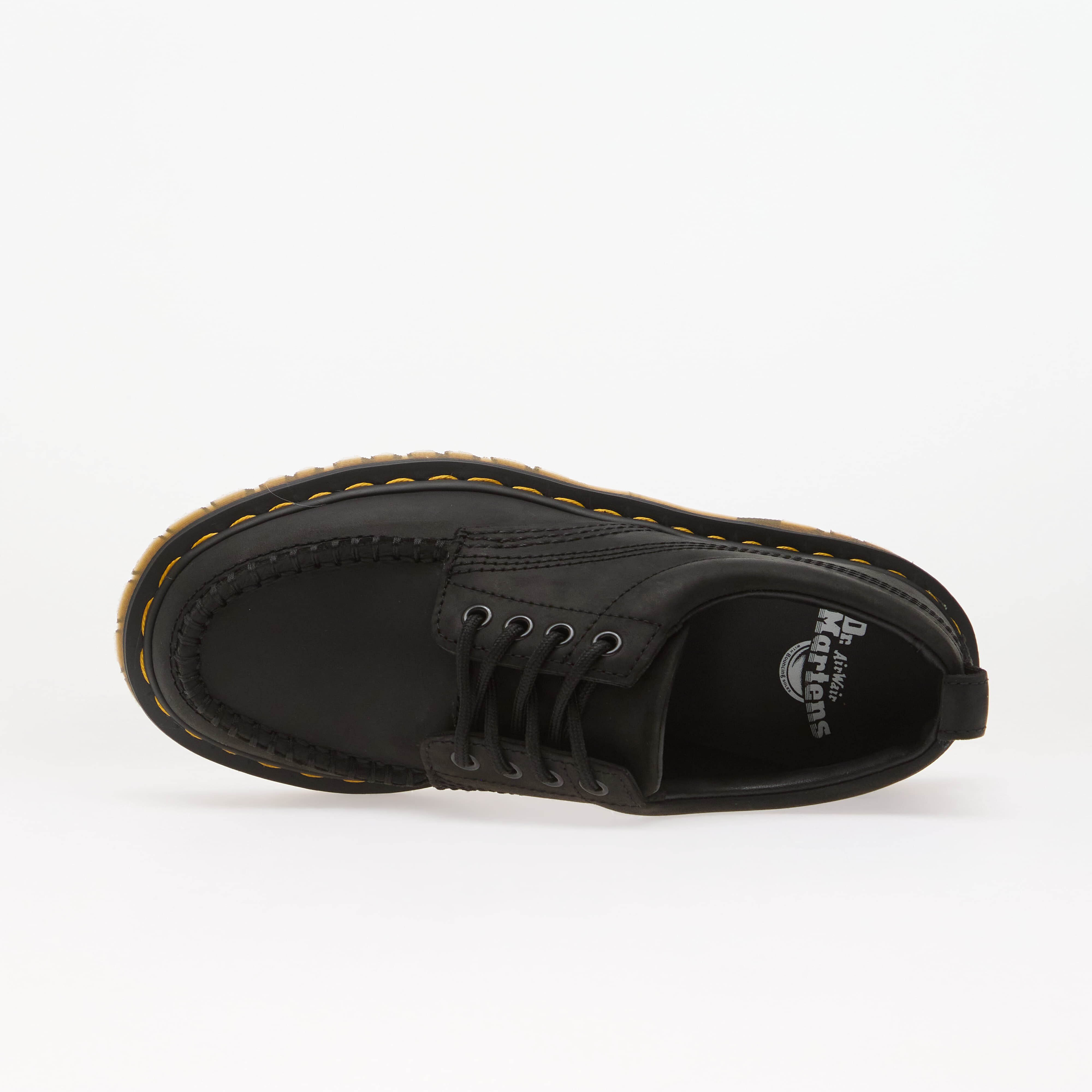 Dr. Martens Сникърси Lowell 4 Eye Moc Toe Black Crazy Horse