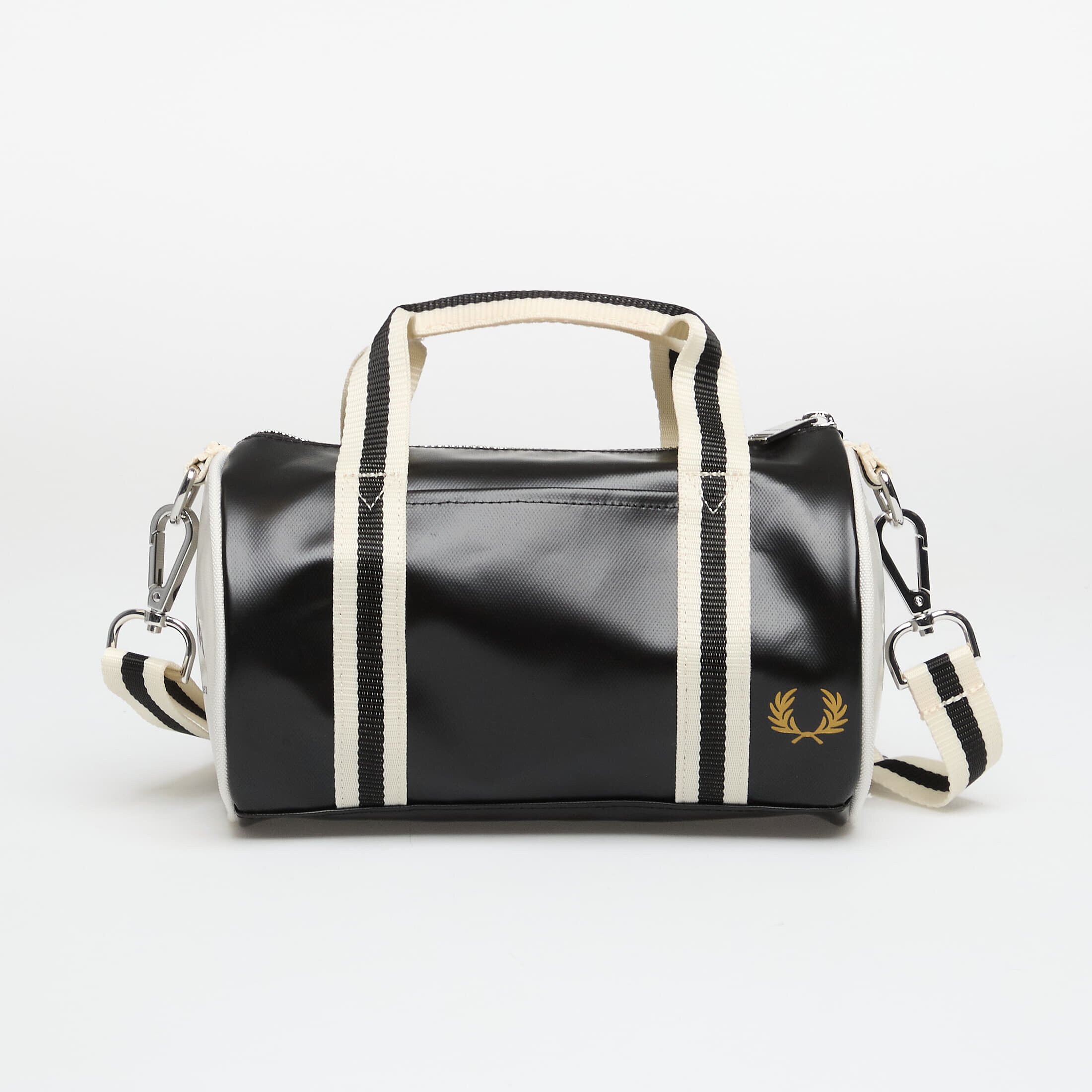 FRED PERRY Чанта Classic Mini Barrel Bag Black/ Ecru