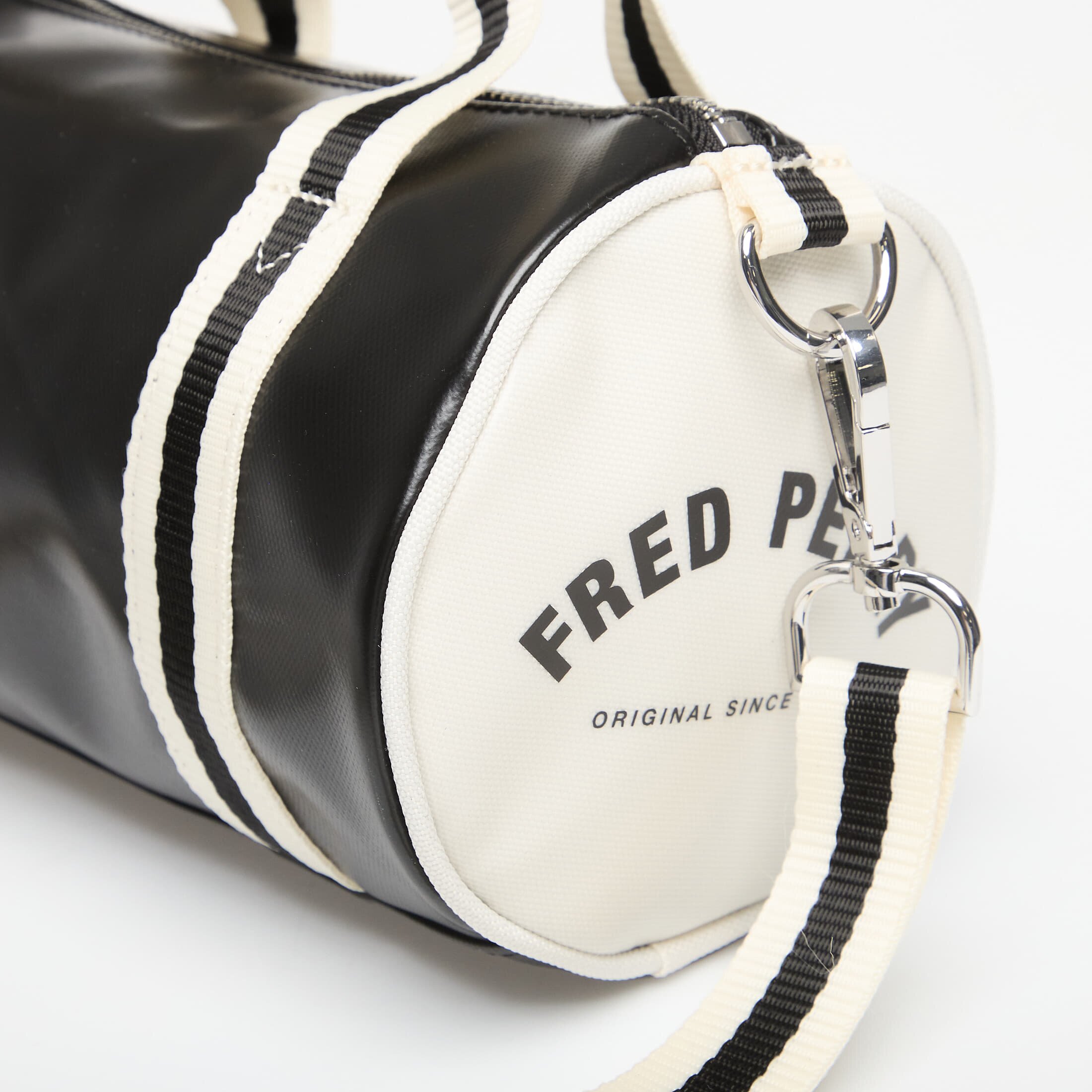 FRED PERRY Чанта Classic Mini Barrel Bag Black/ Ecru