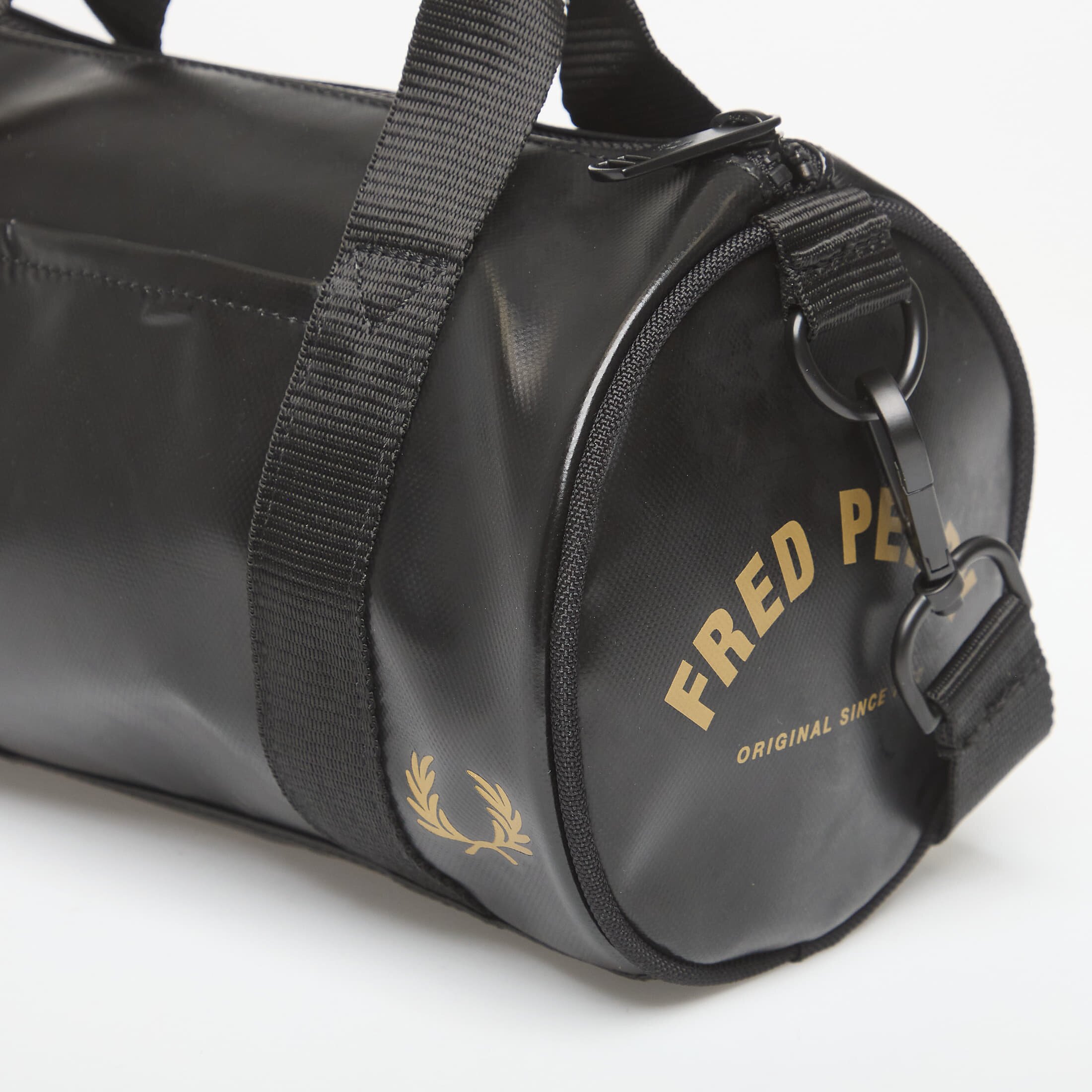 FRED PERRY Чанта Tonal Classic Mini Barrel Bag Black