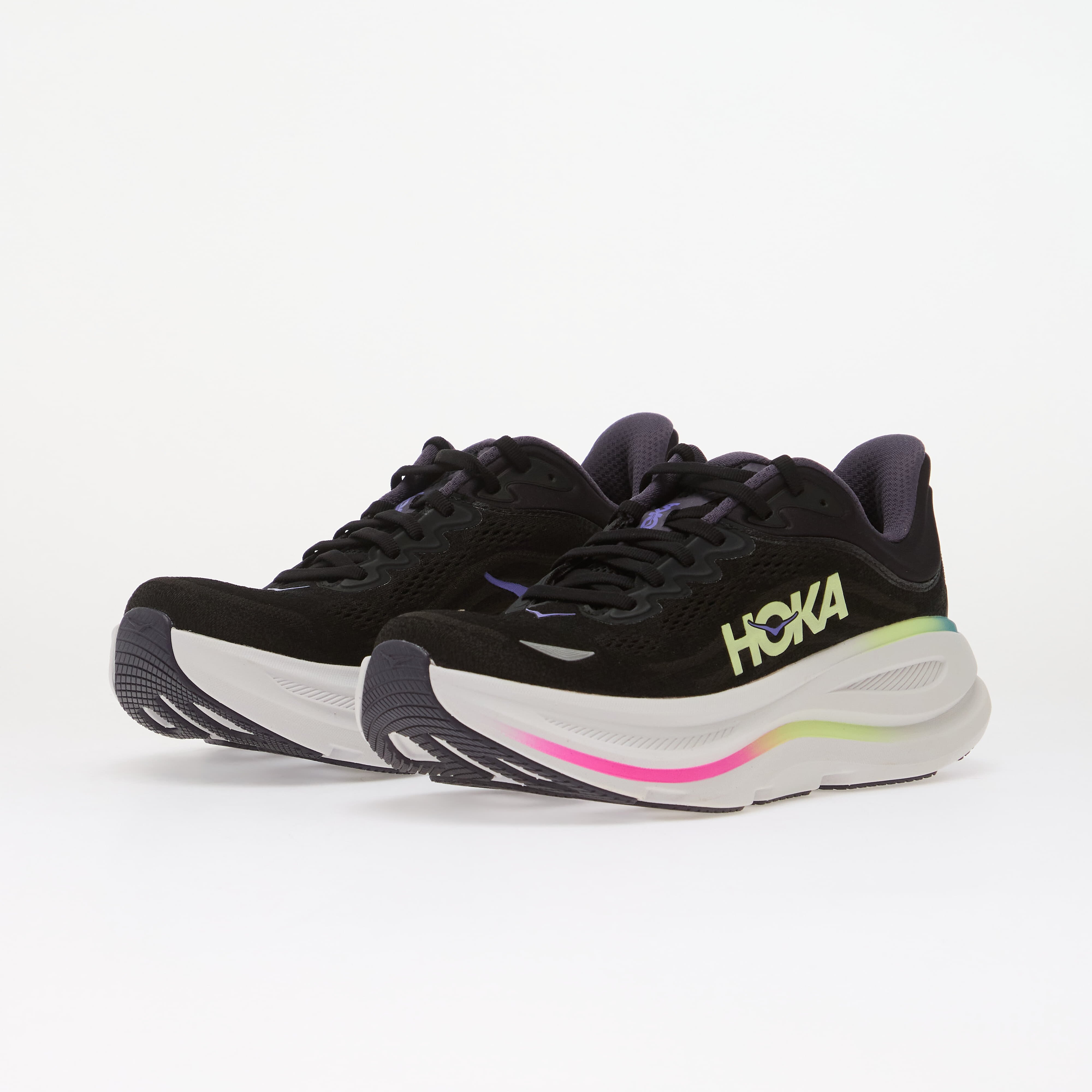 HOKA® Сникърси M Bondi 9 Black/ Neon Yuzu