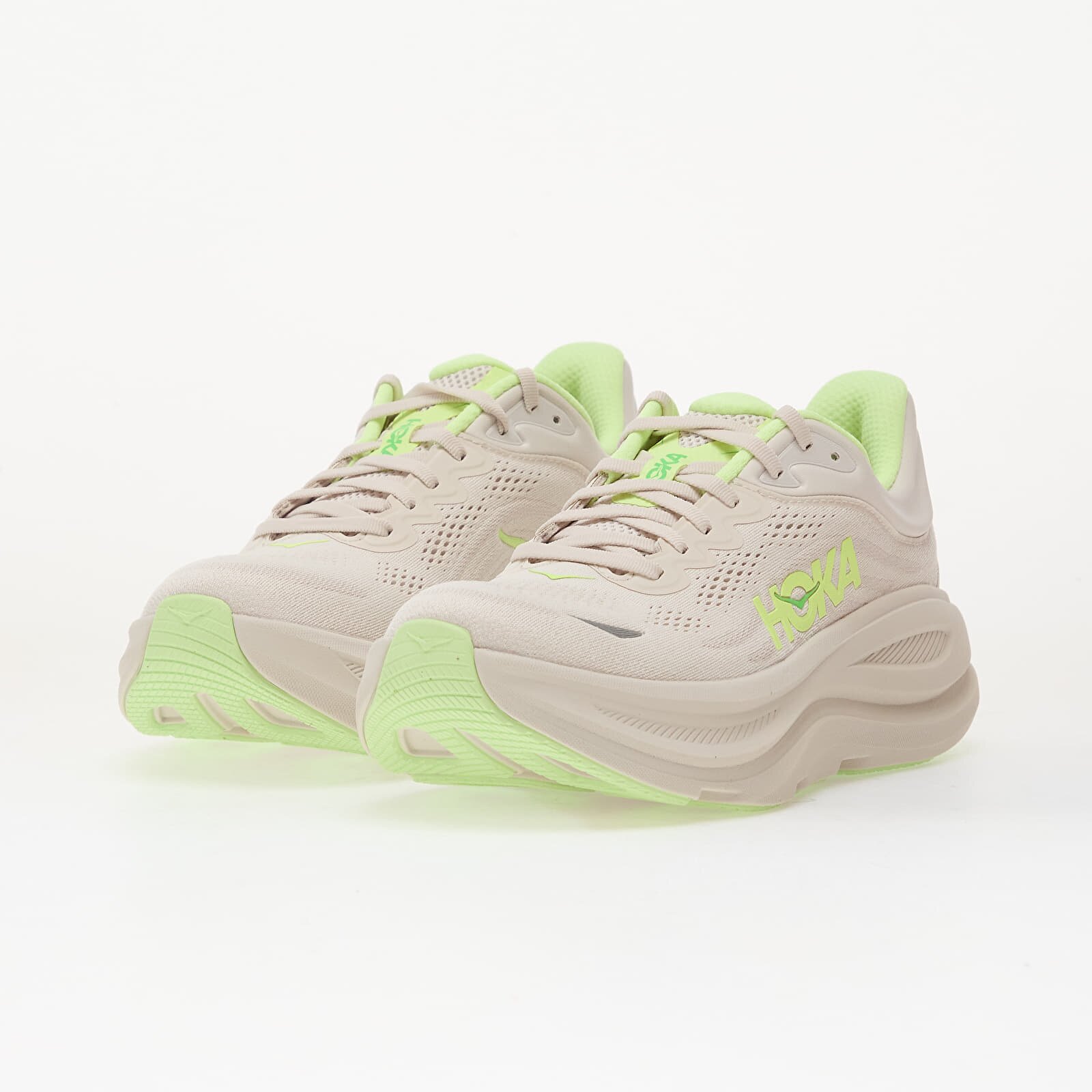 HOKA® Сникърси M Bondi 9 Grout/ Neon Yuzu