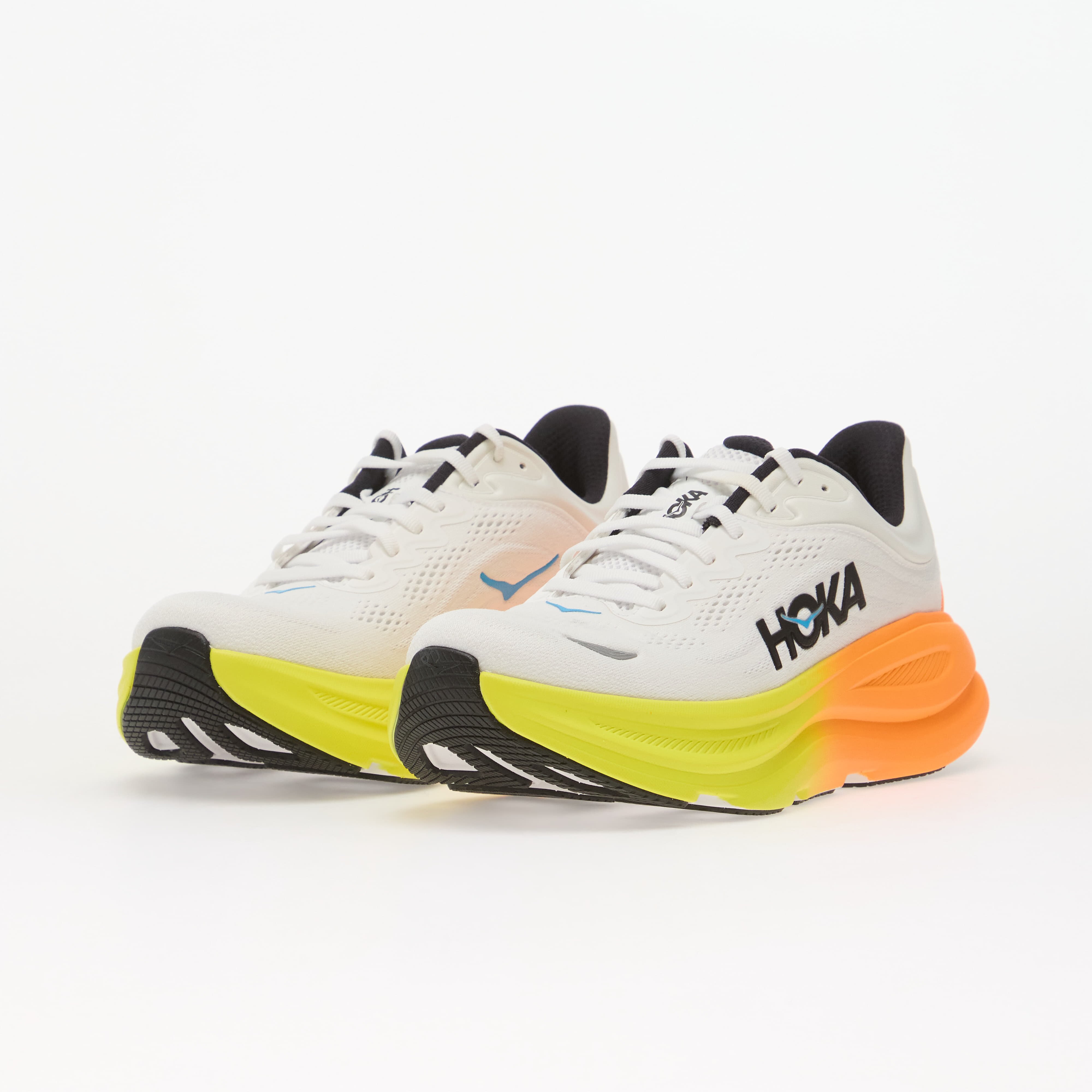 HOKA® Сникърси M Bondi 9 White/ Neon Tangerine