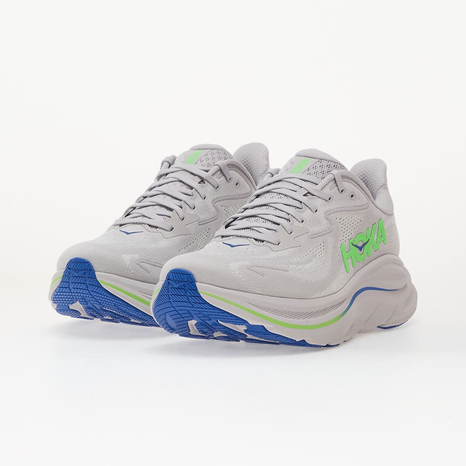 HOKA® Сникърси M Clifton 10 Ash Grey/ Neon Green