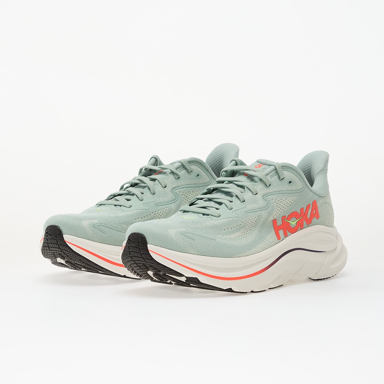 HOKA® Сникърси M Clifton 10 Sage/ Neon Flame
