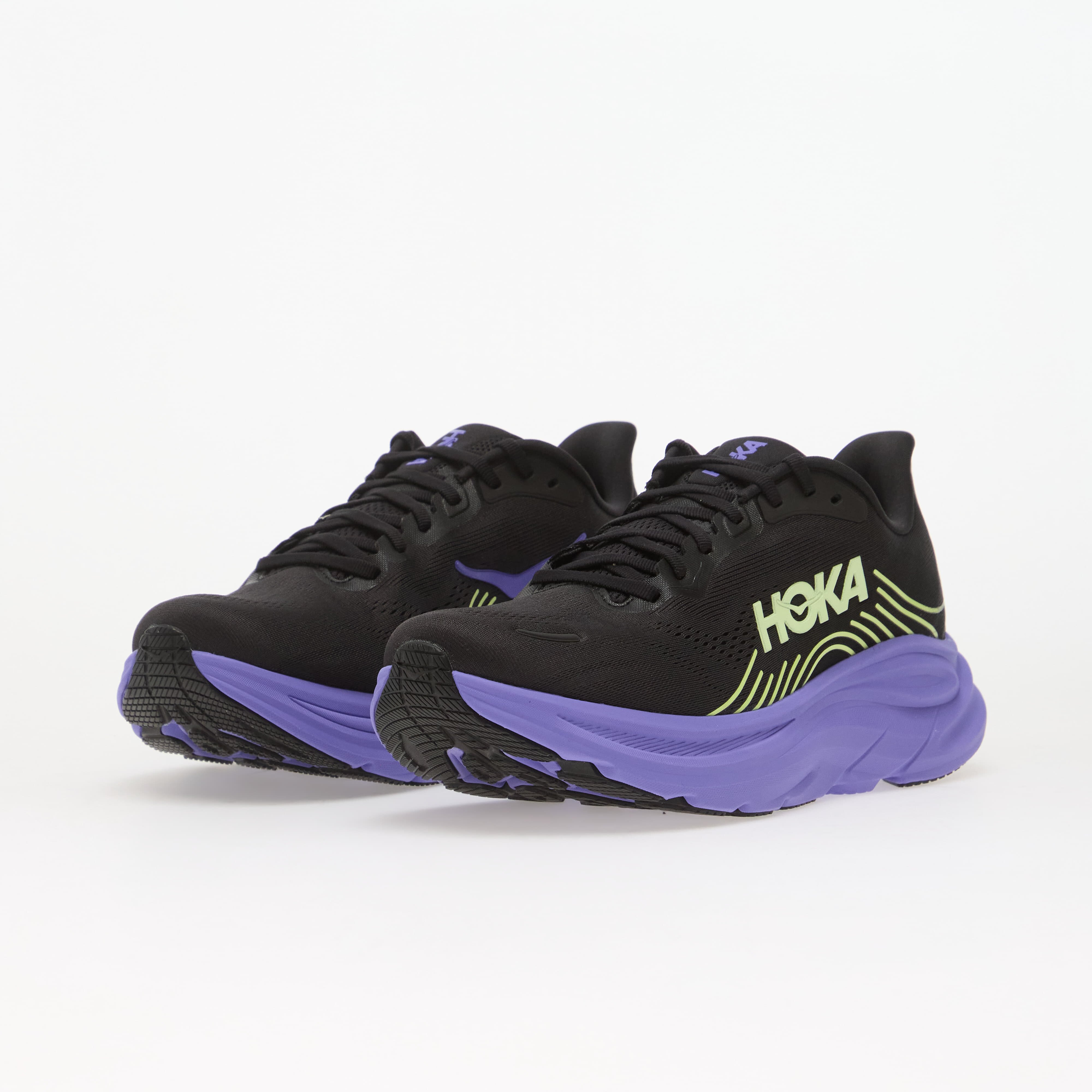 HOKA® Сникърси M Clifton 11 Black/ Neon Yuzu
