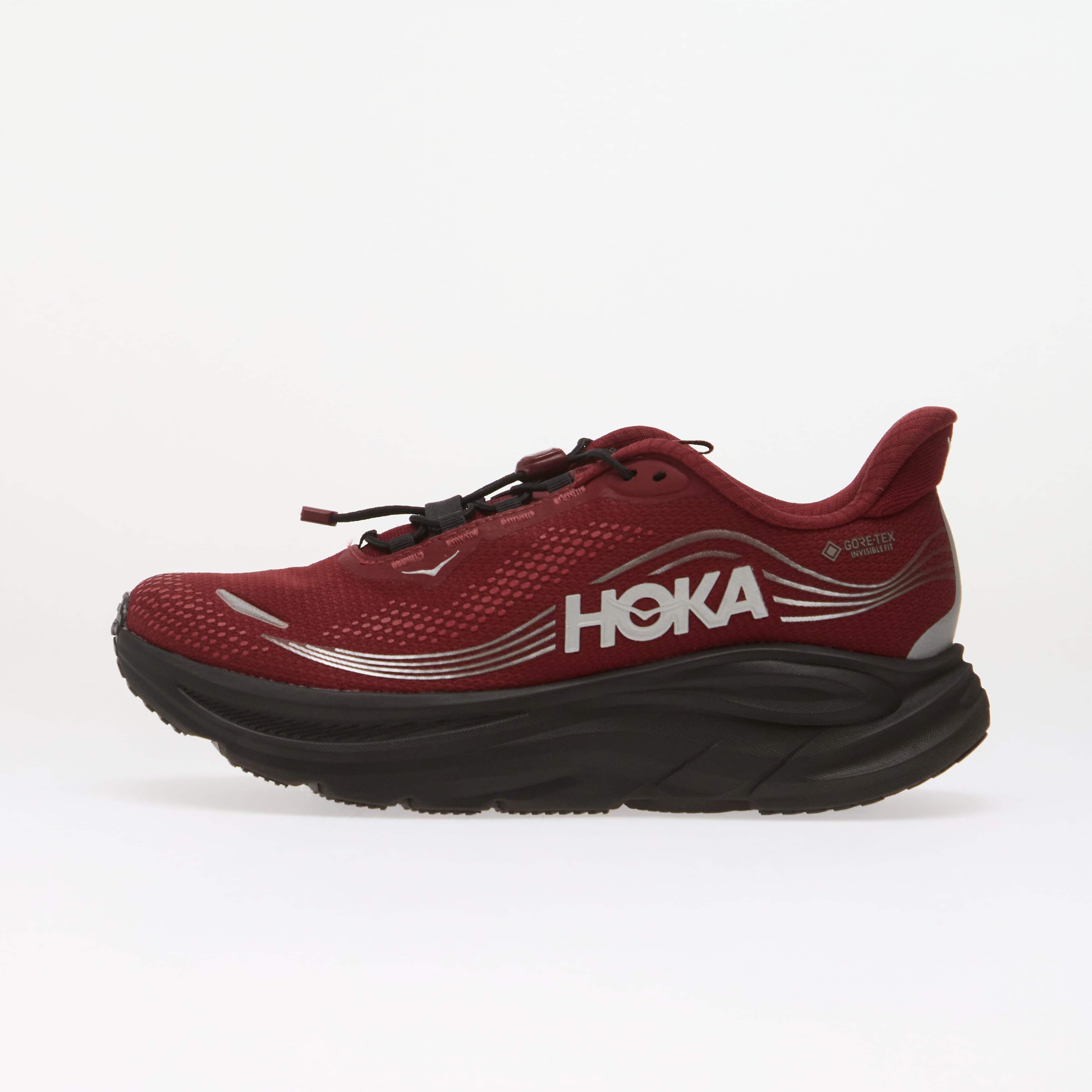 HOKA® Сникърси M Clifton 11 GTX Varsity Burgundy/ Carbon Black