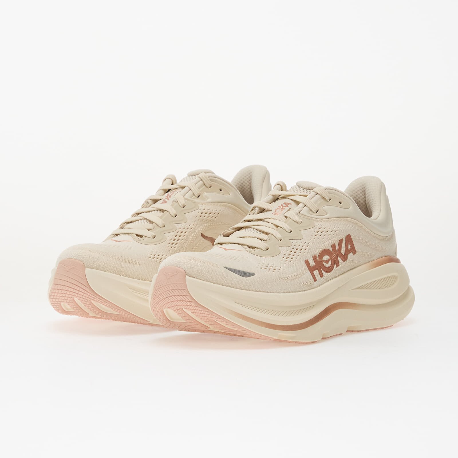 HOKA® Сникърси W Bondi 9 Oat Milk/ Rose Gold