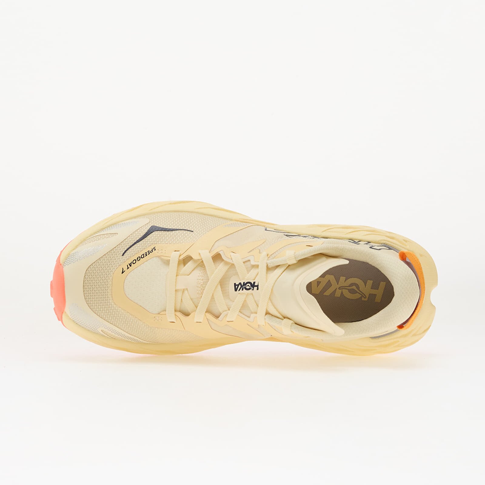 HOKA® Сникърси W Speedgoat 7 Vintage Yellow/ Neon Flame