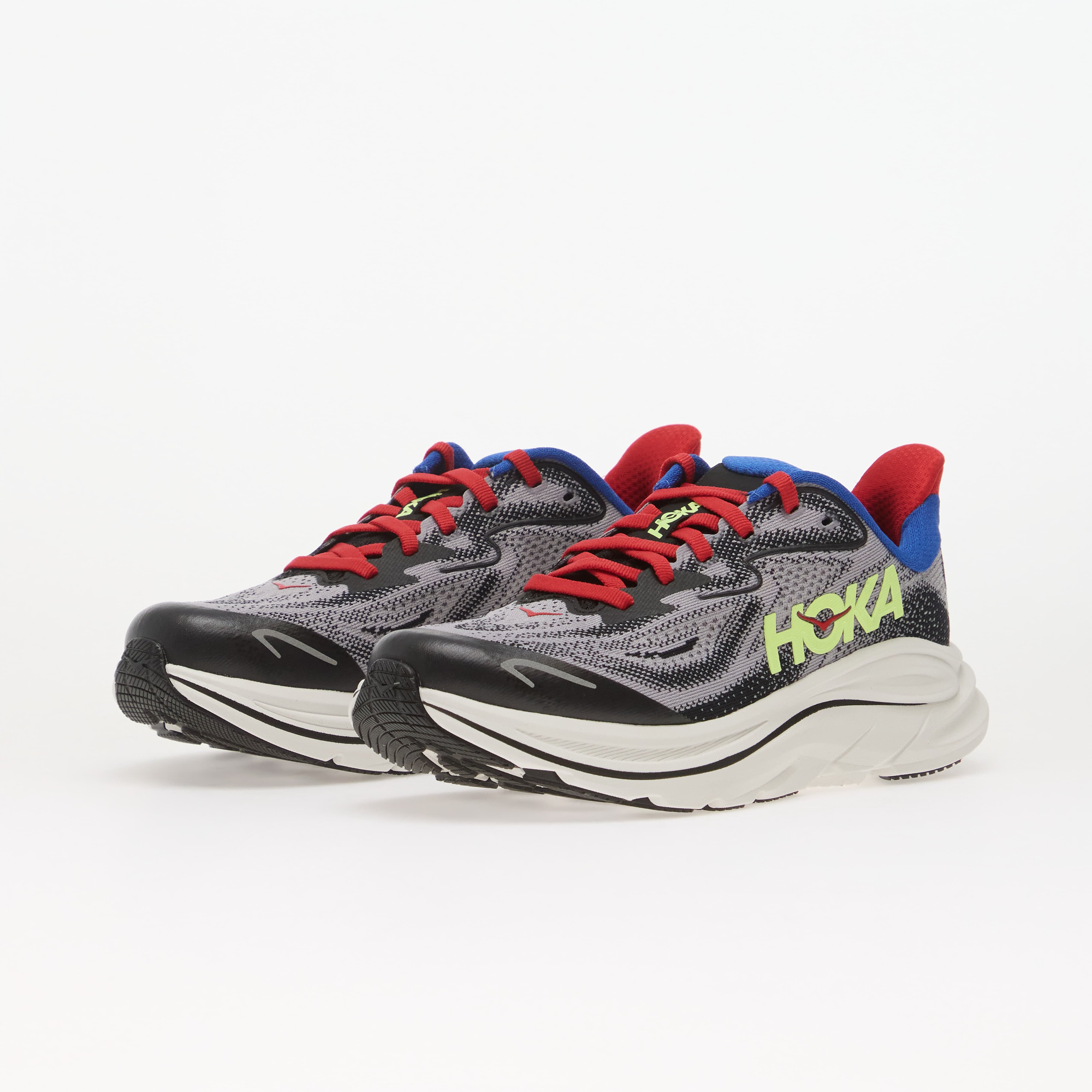 HOKA® Y Clifton 10 Big Kids Foggy Grey/ Black