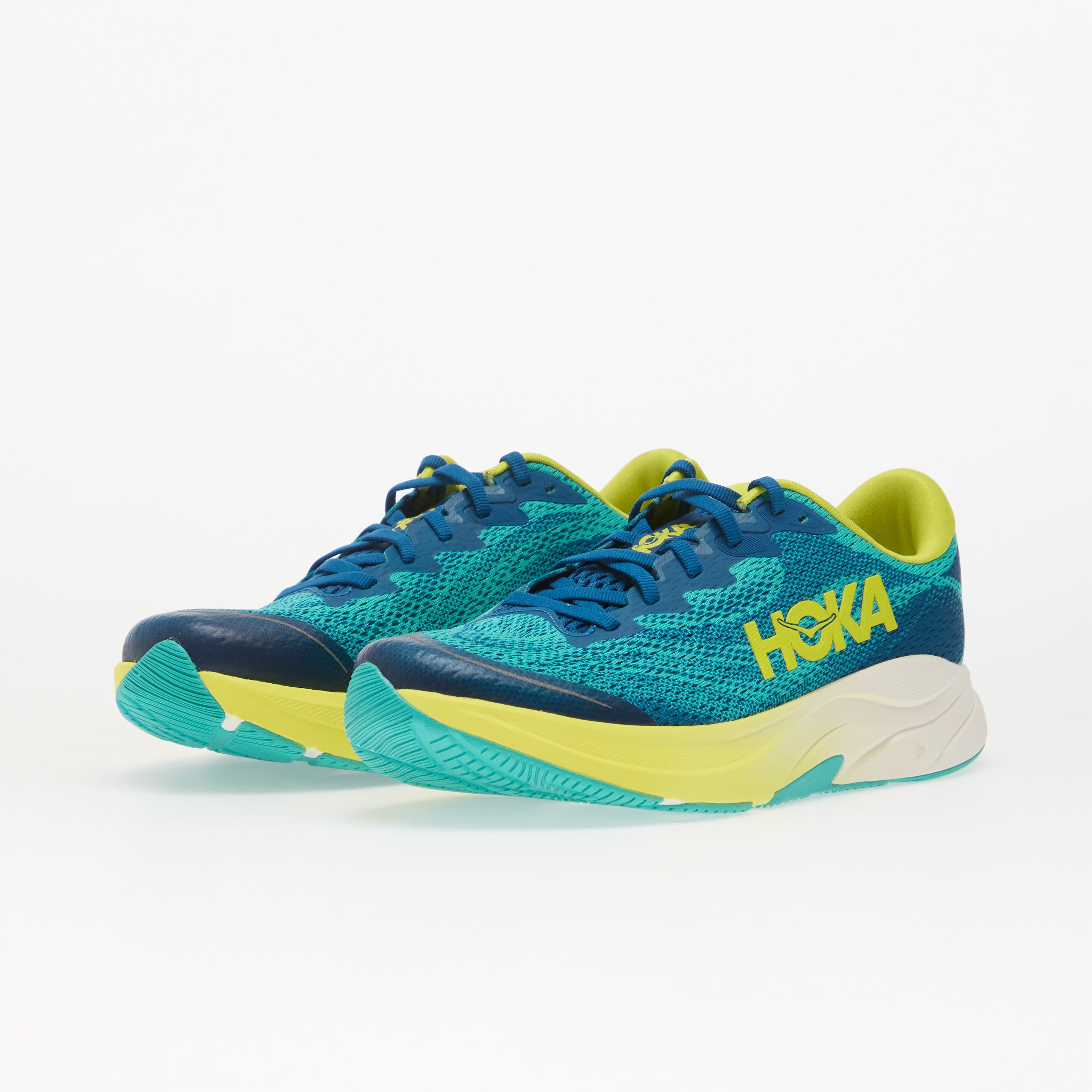 HOKA® Y Rincon 4 Big Kids Electric Aqua/ Neon Hoka Citrus